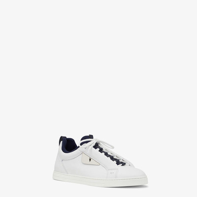 FENDI White leather low-tops outlook