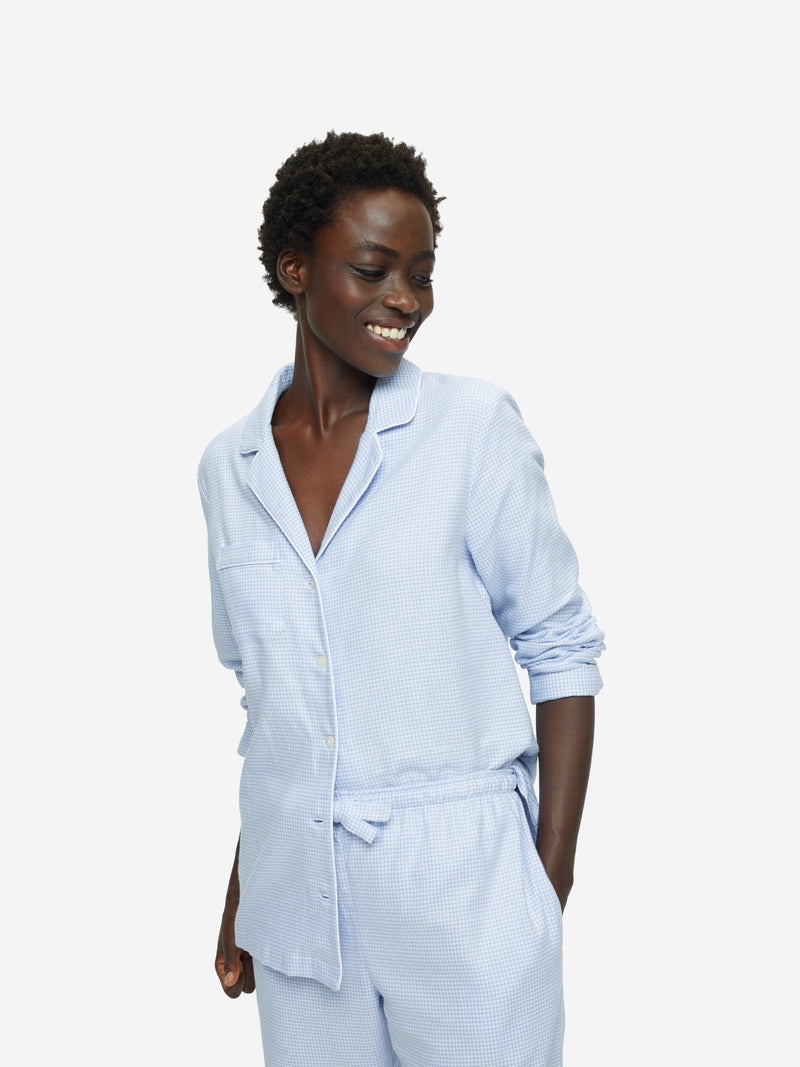 Women's Pyjamas Kelburn 23 Brushed Cotton Blue - 6