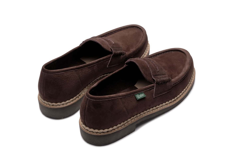 Paraboot Nantes Taurillon Nubuck Chocolate - Rubber Sole outlook