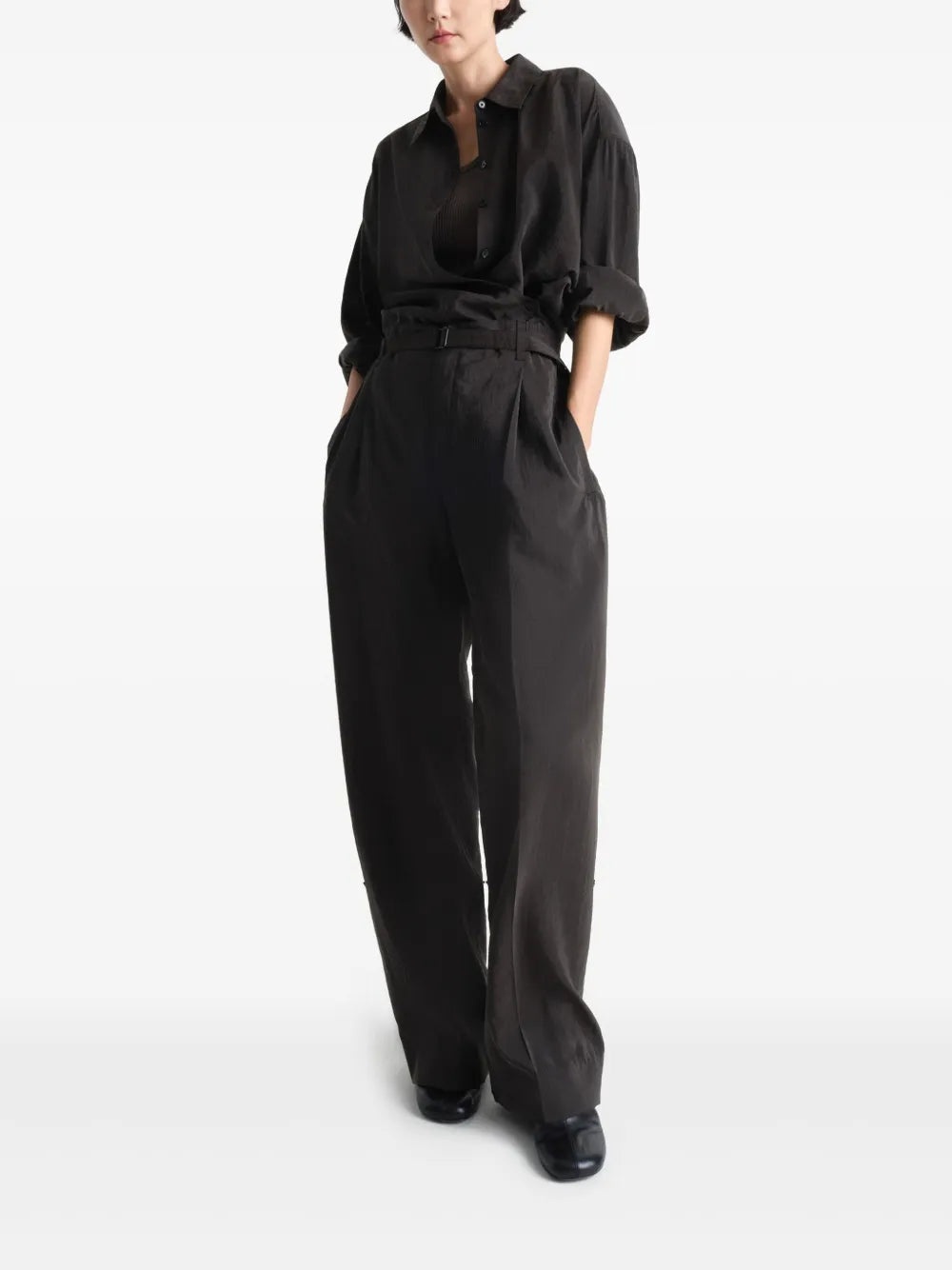 LEMAIRE - Women Belted Relaxed Pants - 1