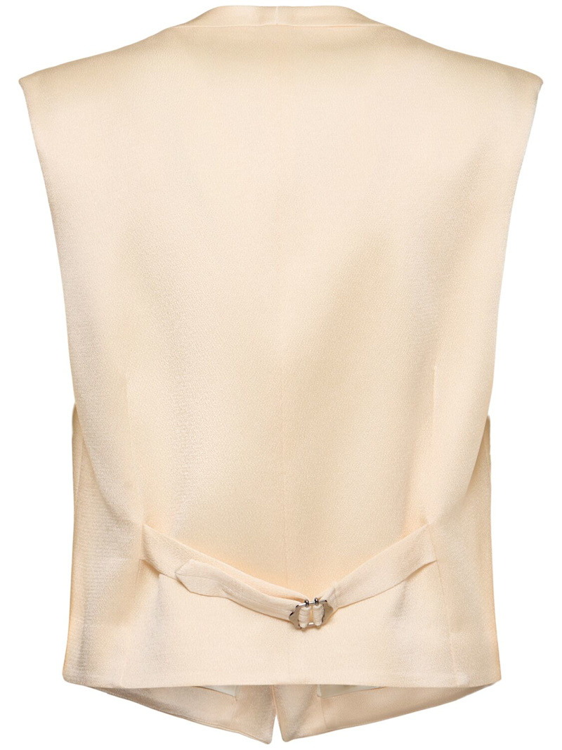 Feral viscose blend satin vest - 4
