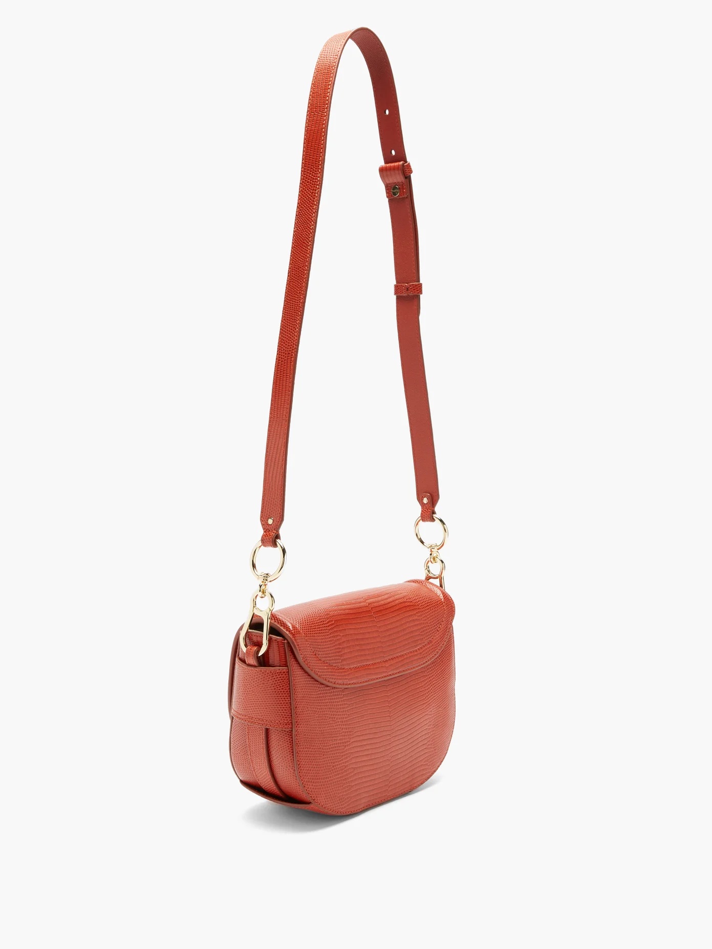 Mara small lizard-effect leather cross-body bag - 4