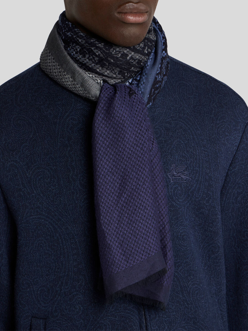 Etro JACQUARD SCARF WITH PLACED PAISLEY MOTIF outlook