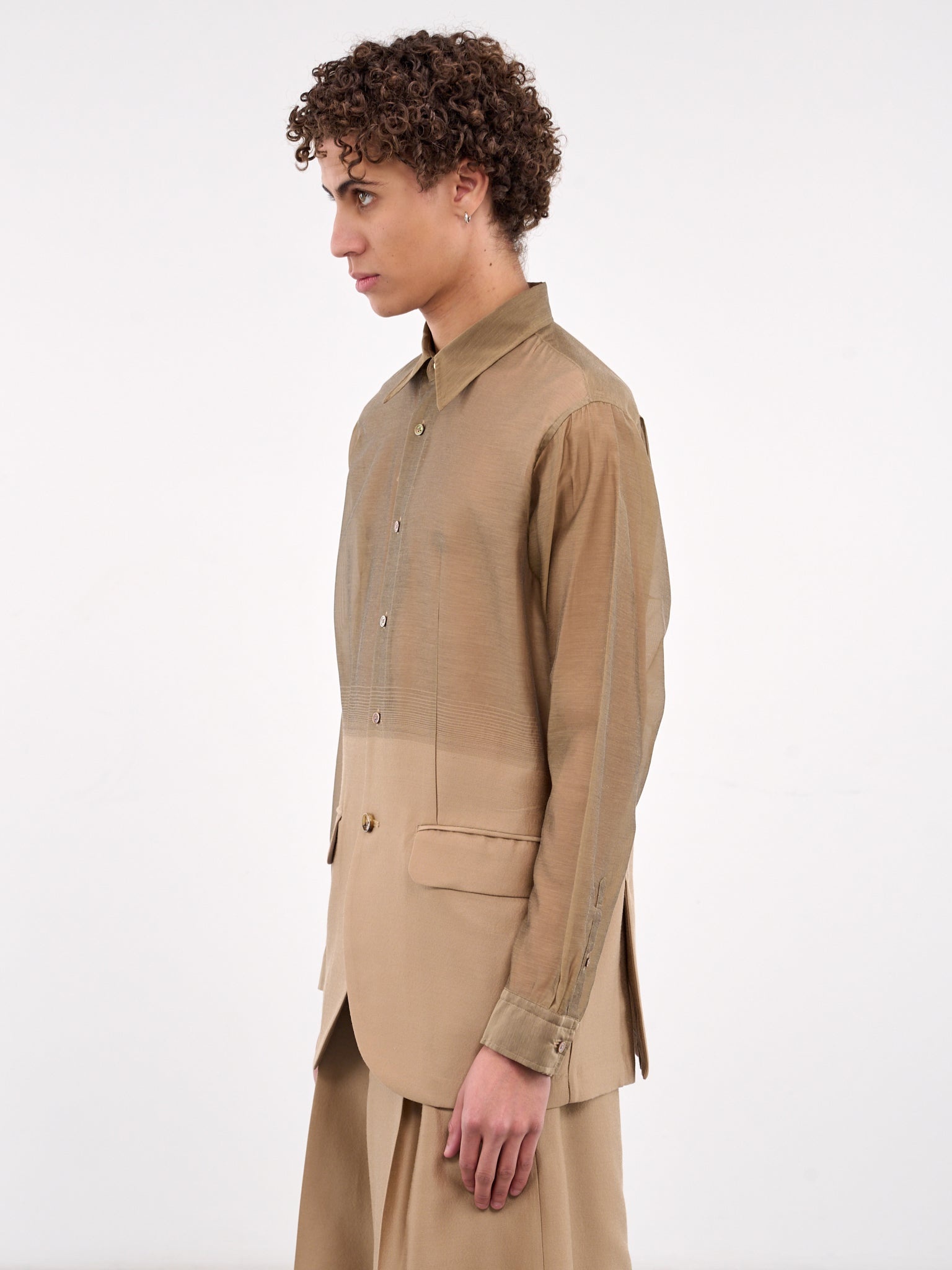 Sheer Blazer Shirt - 2