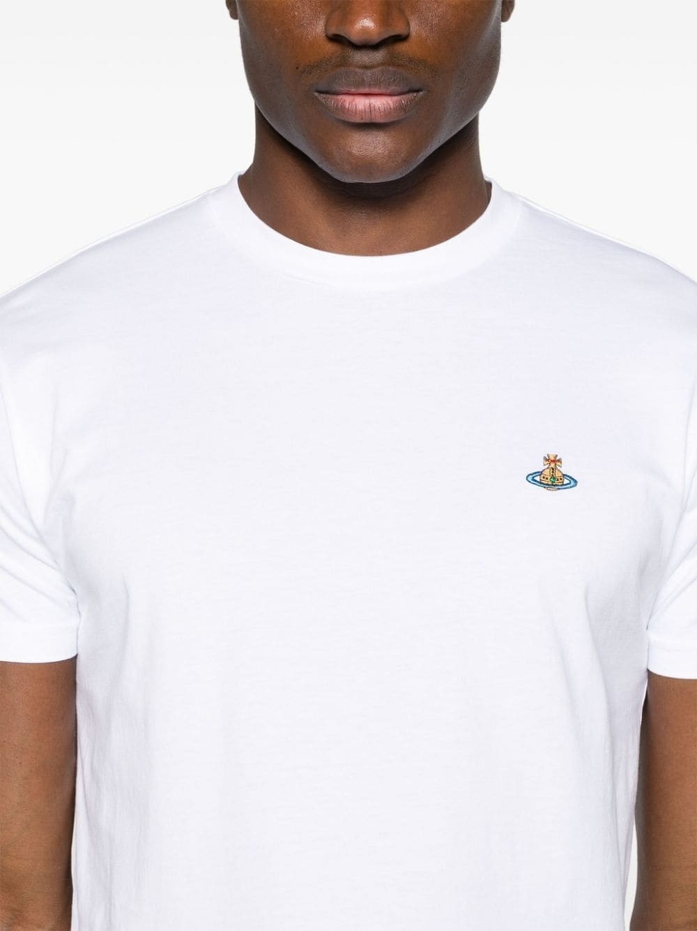 logo-embroidered cotton T-shirt - 6