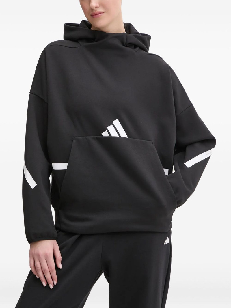 adidas logo-pocket panelled hoodie outlook