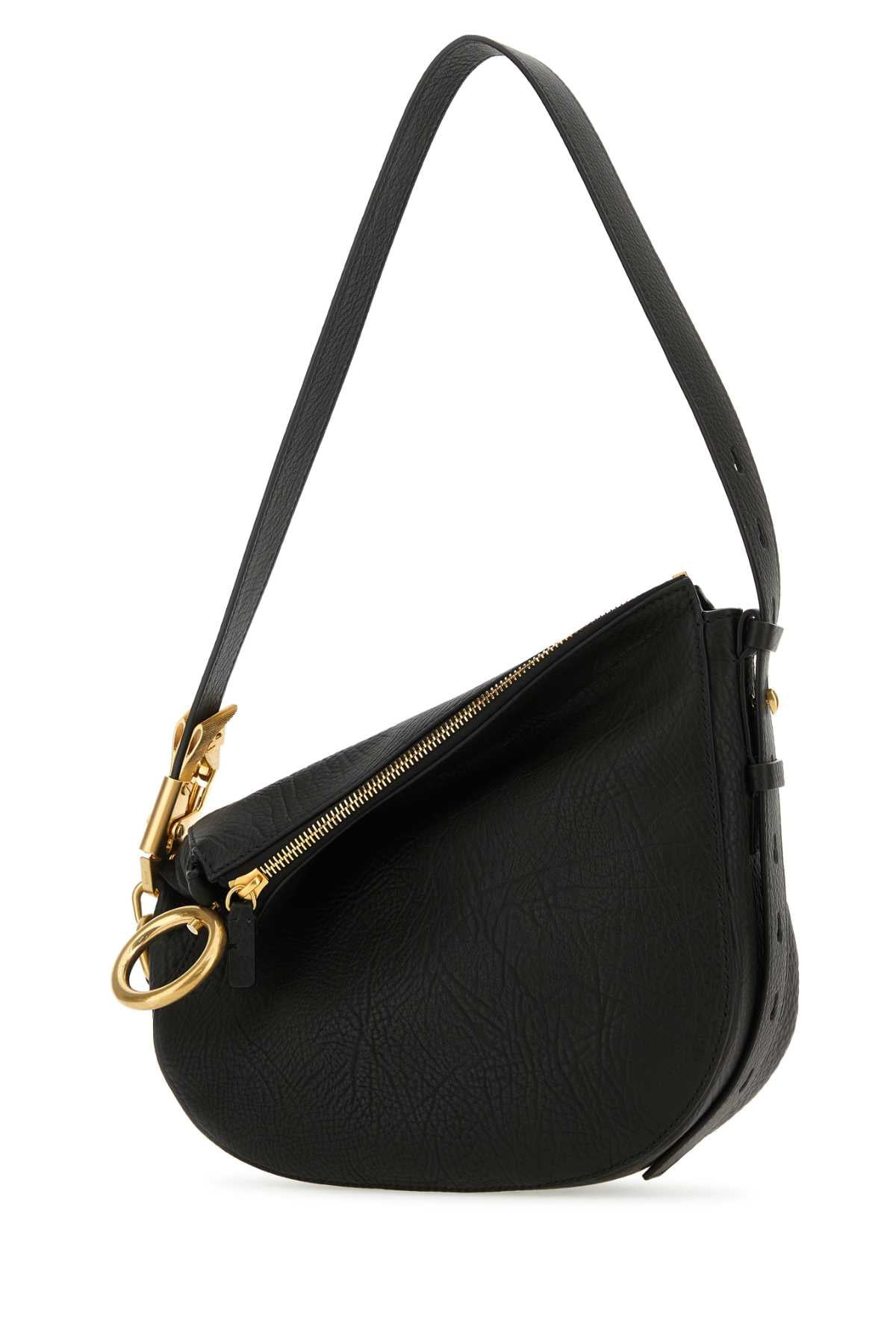 Burberry Women Black Leather Knight Small Shoulder Bag - 2