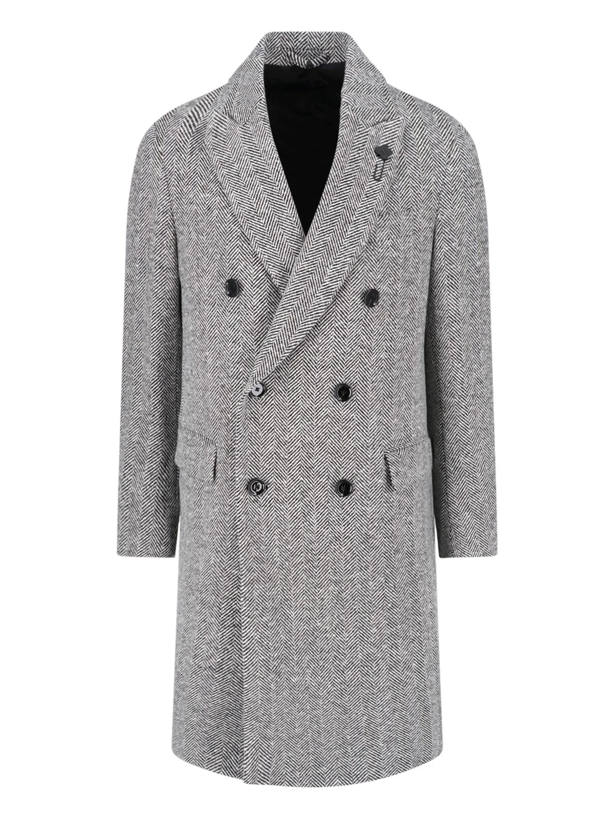DOUBLE-BREASTED VIRGIN WOOL COAT - 1
