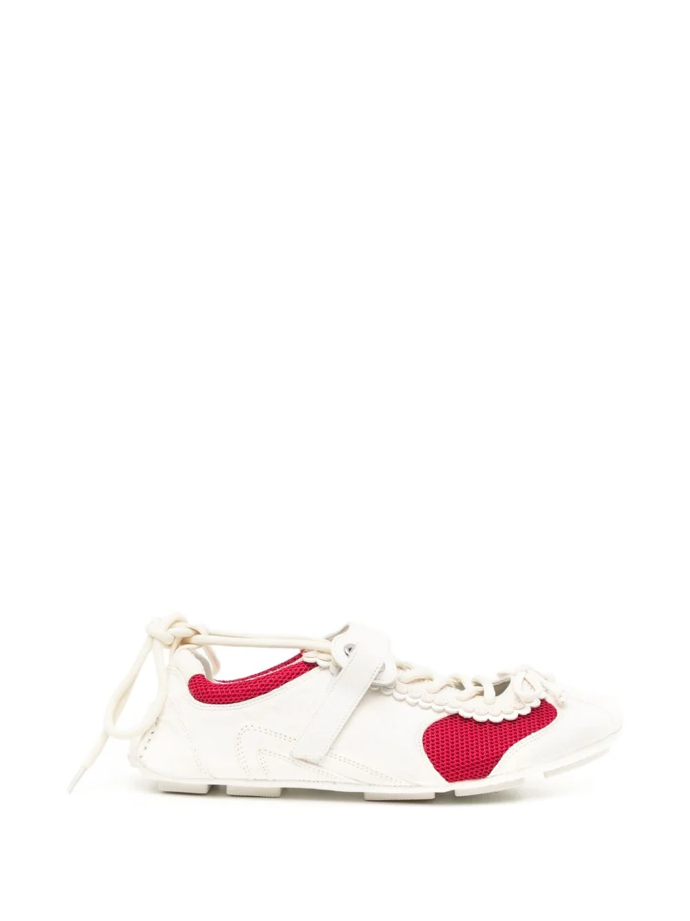 scalloped bow sneakers - 1