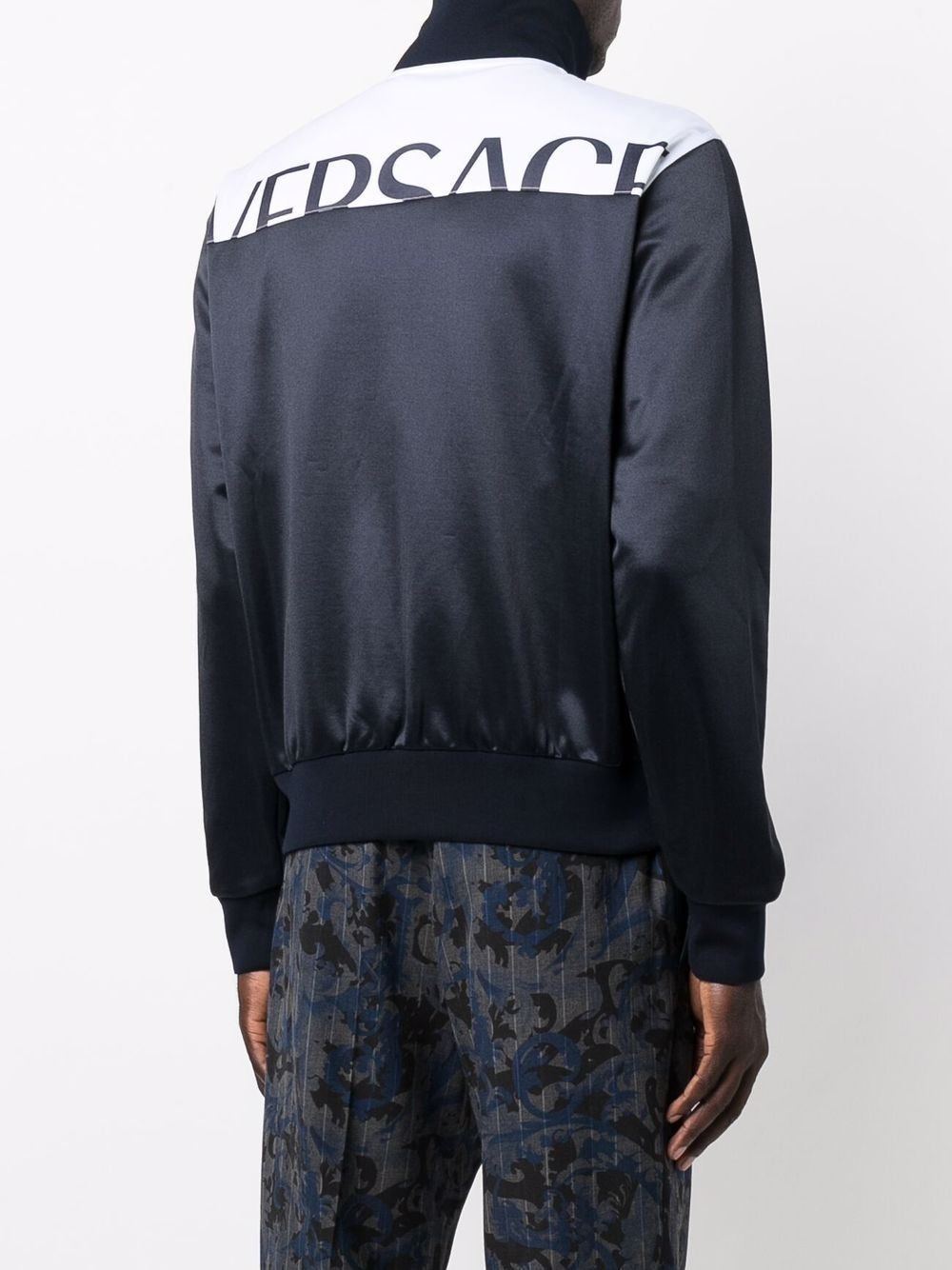 logo-print zip-fastening sweatshirt - 4