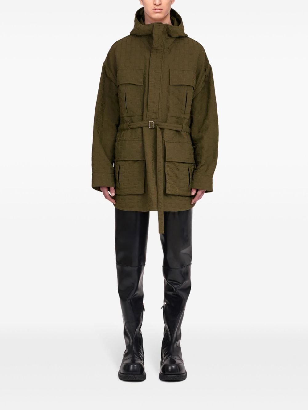 Ferragamo-monogram parka - 2