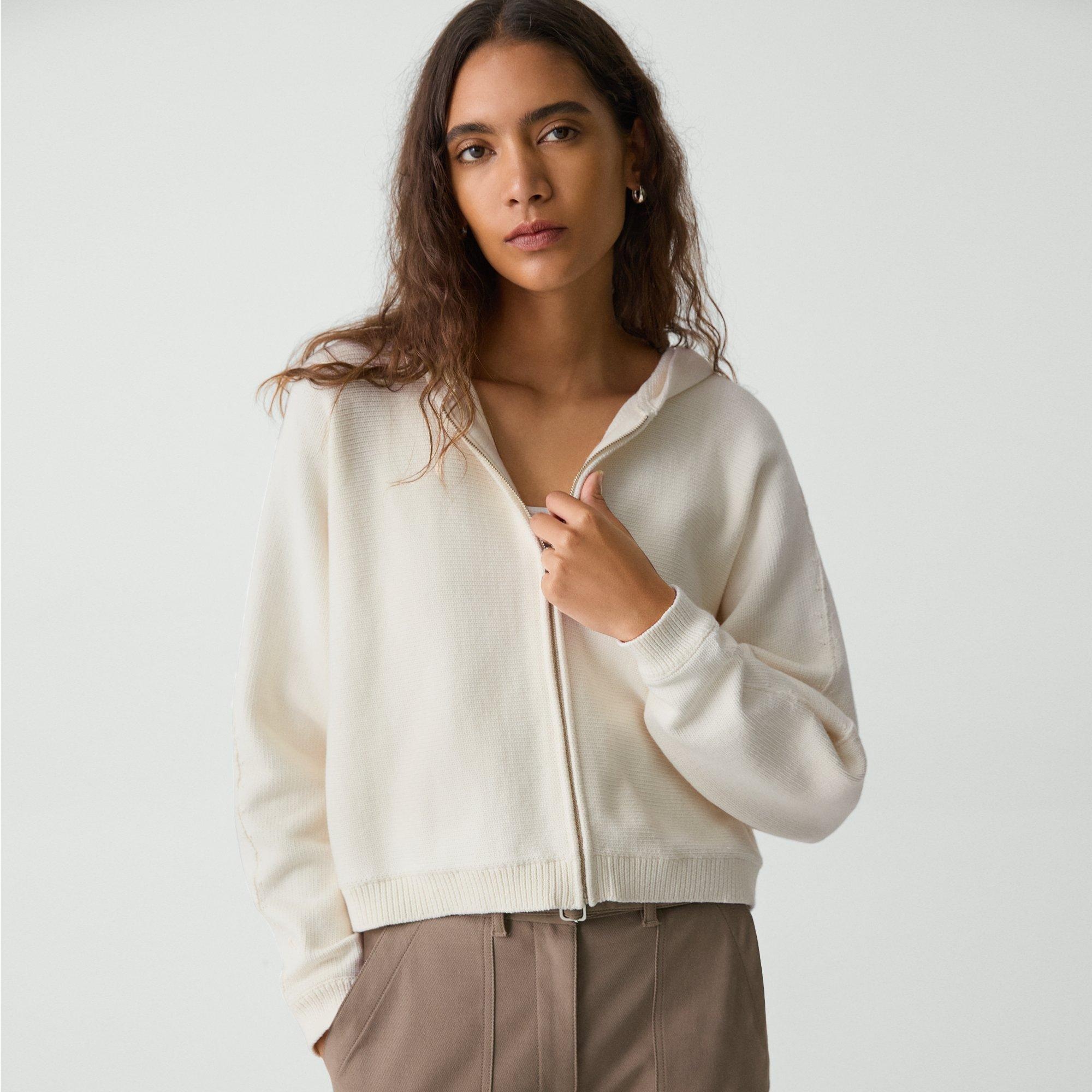Zip-Up Hoodie in Rounded Cotton - 5