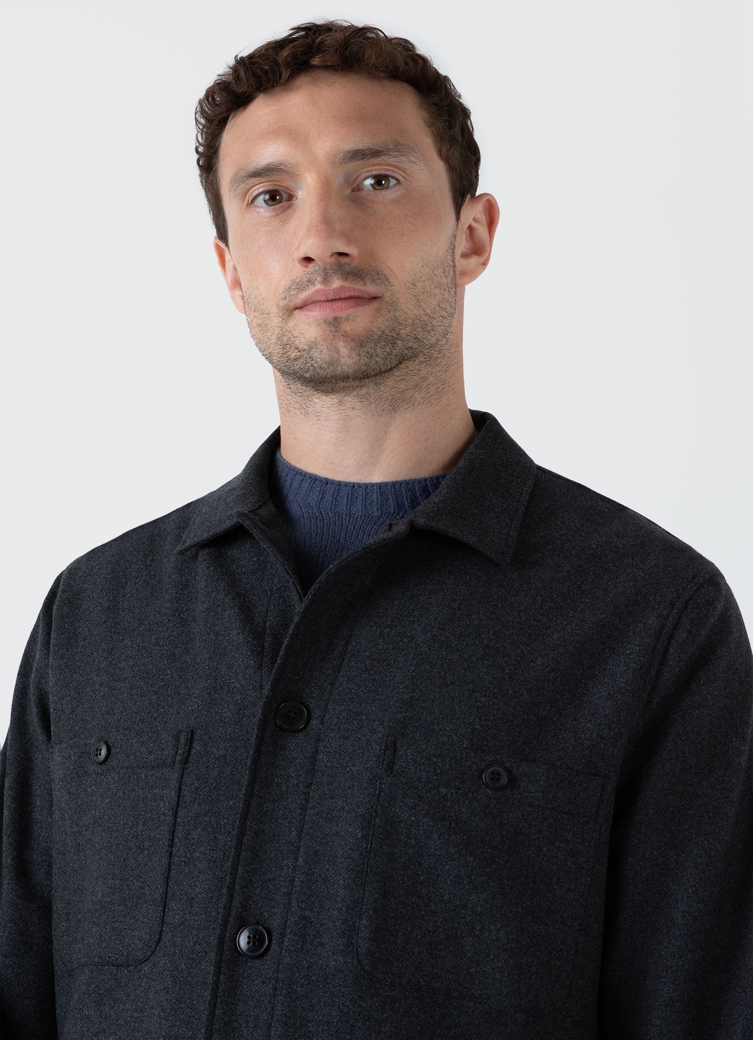 Wool Twill Overshirt - 6