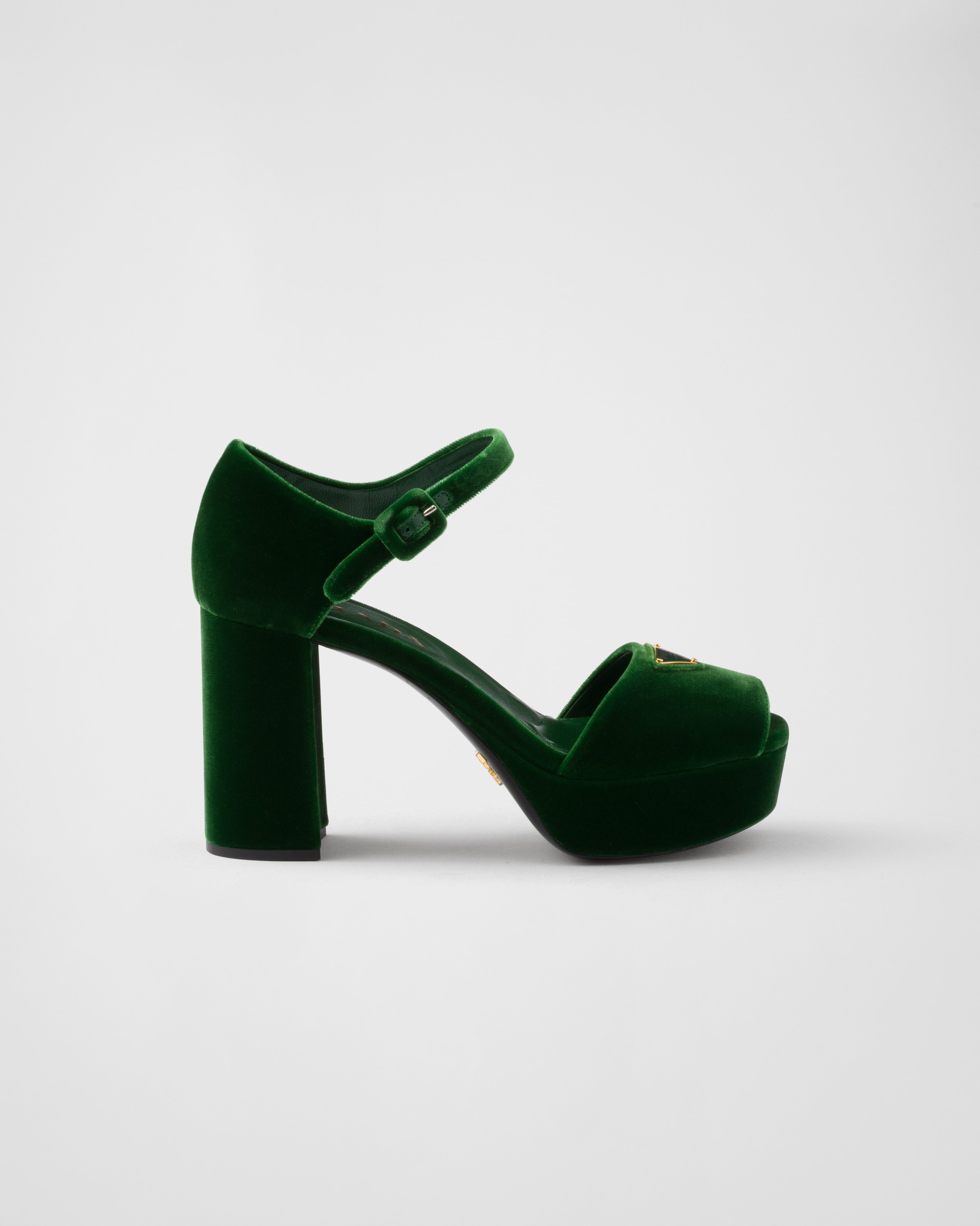 Velvet platform sandals - 2
