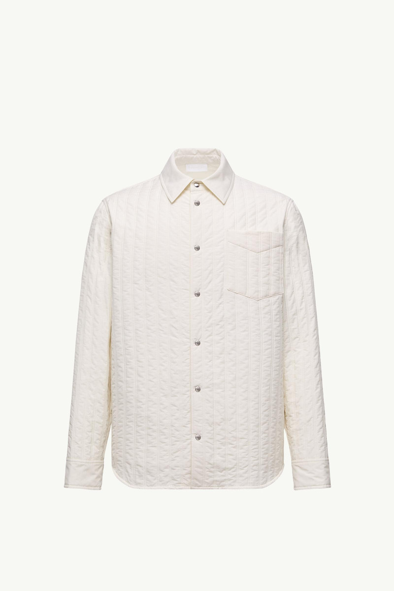 Vertical-Quilted Padded Shirt Jacket 1