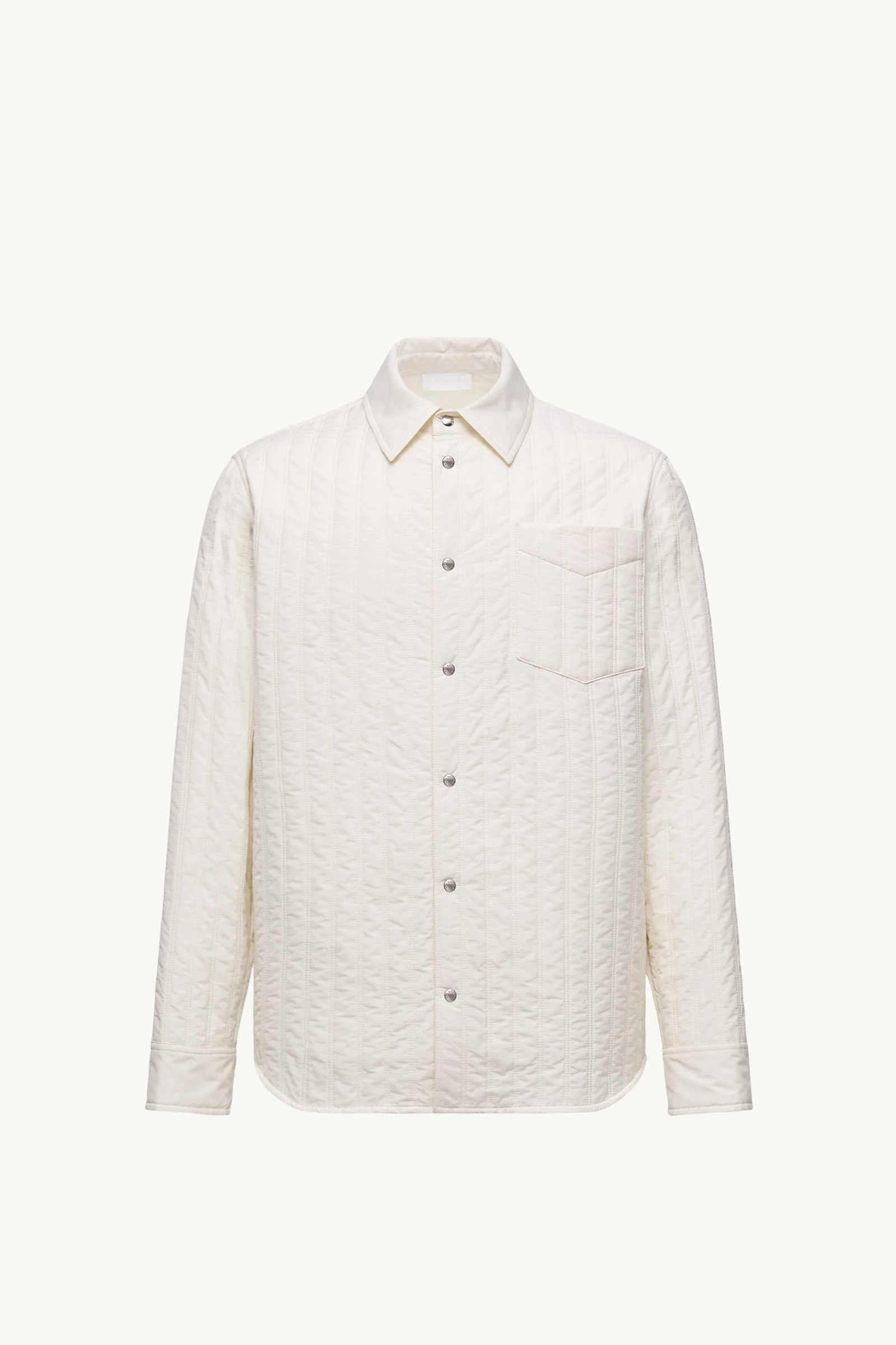 Vertical-Quilted Padded Shirt Jacket - 1