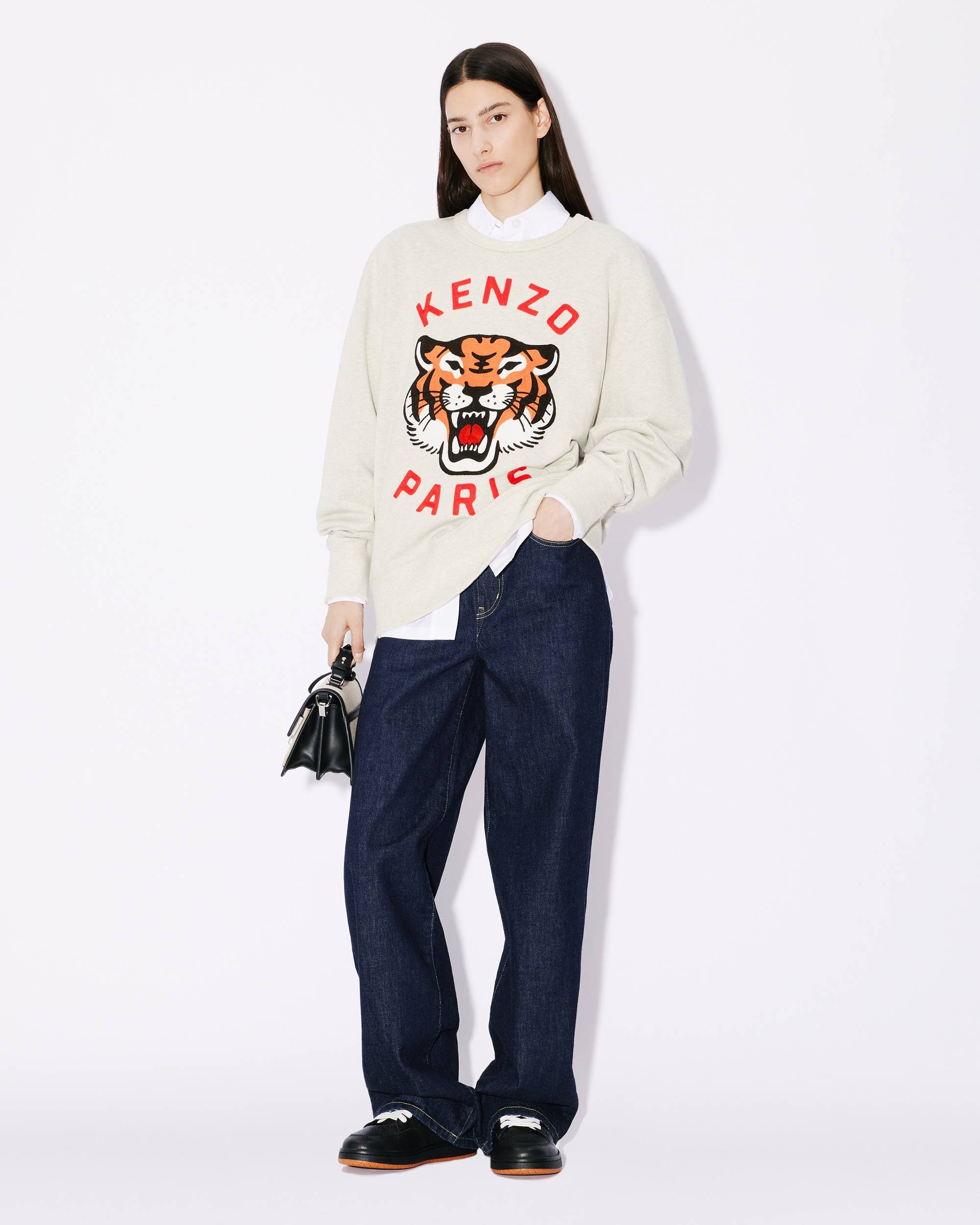 'KENZO Lucky Tiger' embroidered oversized genderless sweatshirt - 12