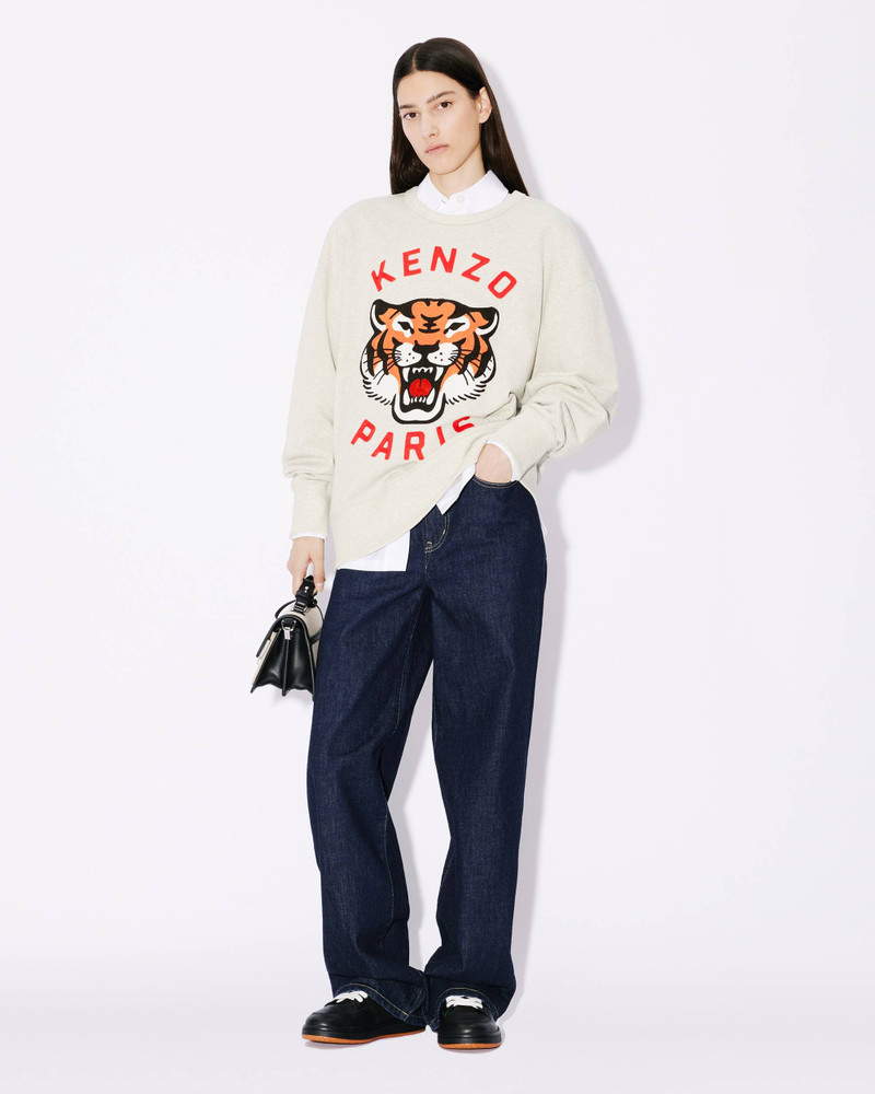 'KENZO Lucky Tiger' embroidered oversized genderless sweatshirt 12