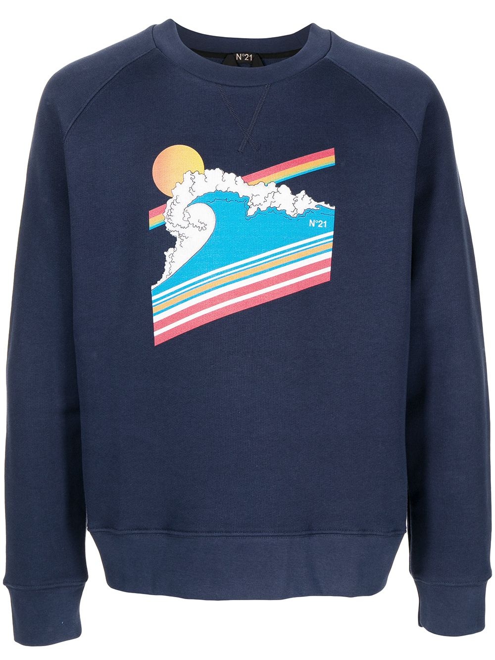 sun wave graphic print sweatshirt - 1