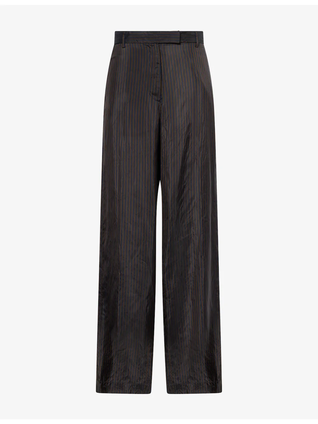 Wide-Leg Stripe-Print Cupro Trousers - 1