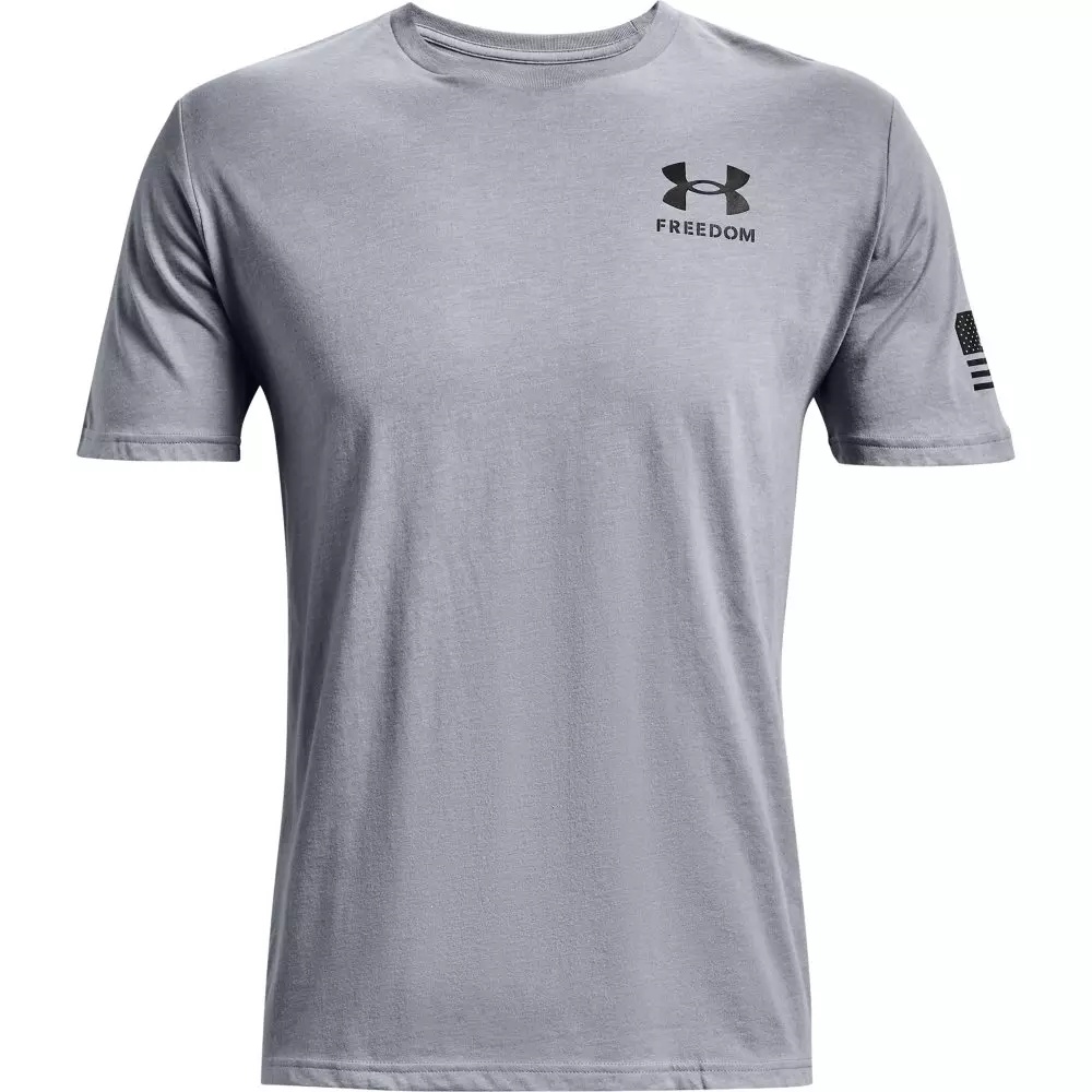 Men's Freedom Flag T-Shirt-Dk Grey - 5