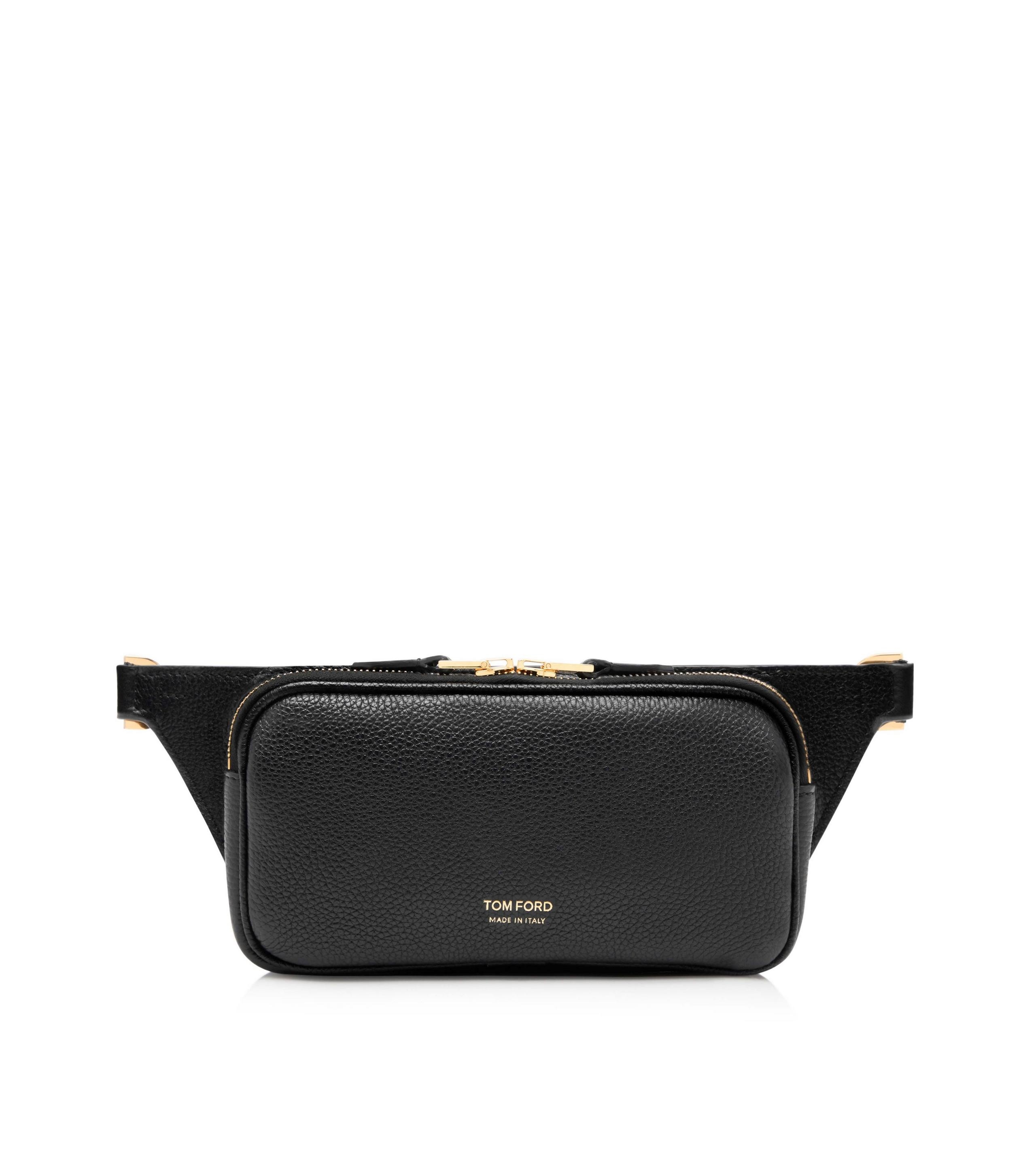 GRAIN LEATHER SMALL ZIP BELT BAG - 1