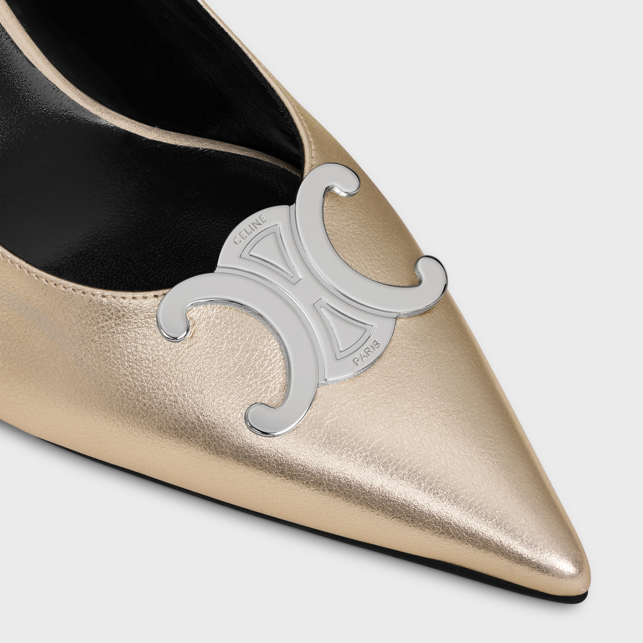 CELINE ALMA TRIOMPHE SLINGBACK IN LAMINATED CALFSKIN - 4