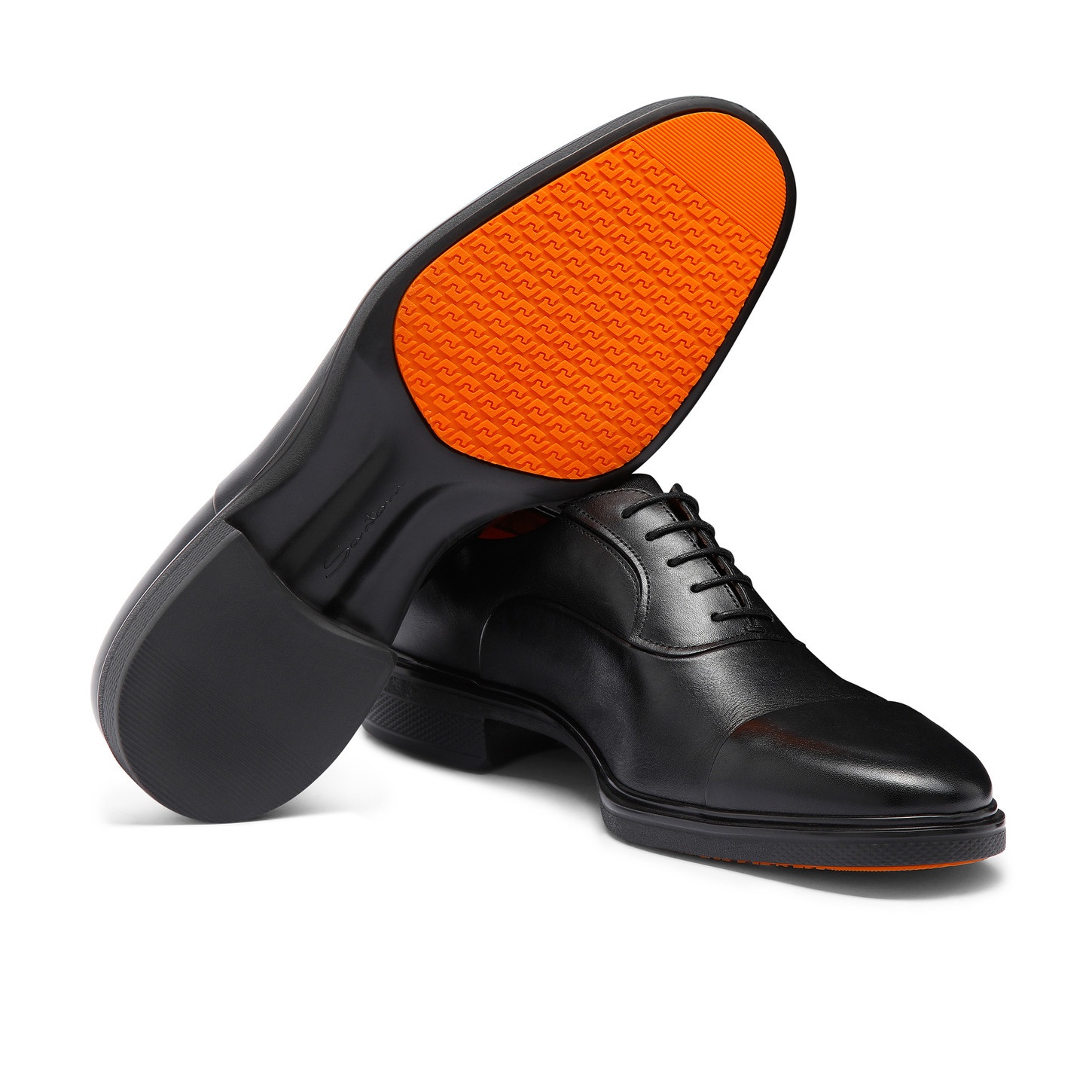 Men's black leather Easy lace-up - 4