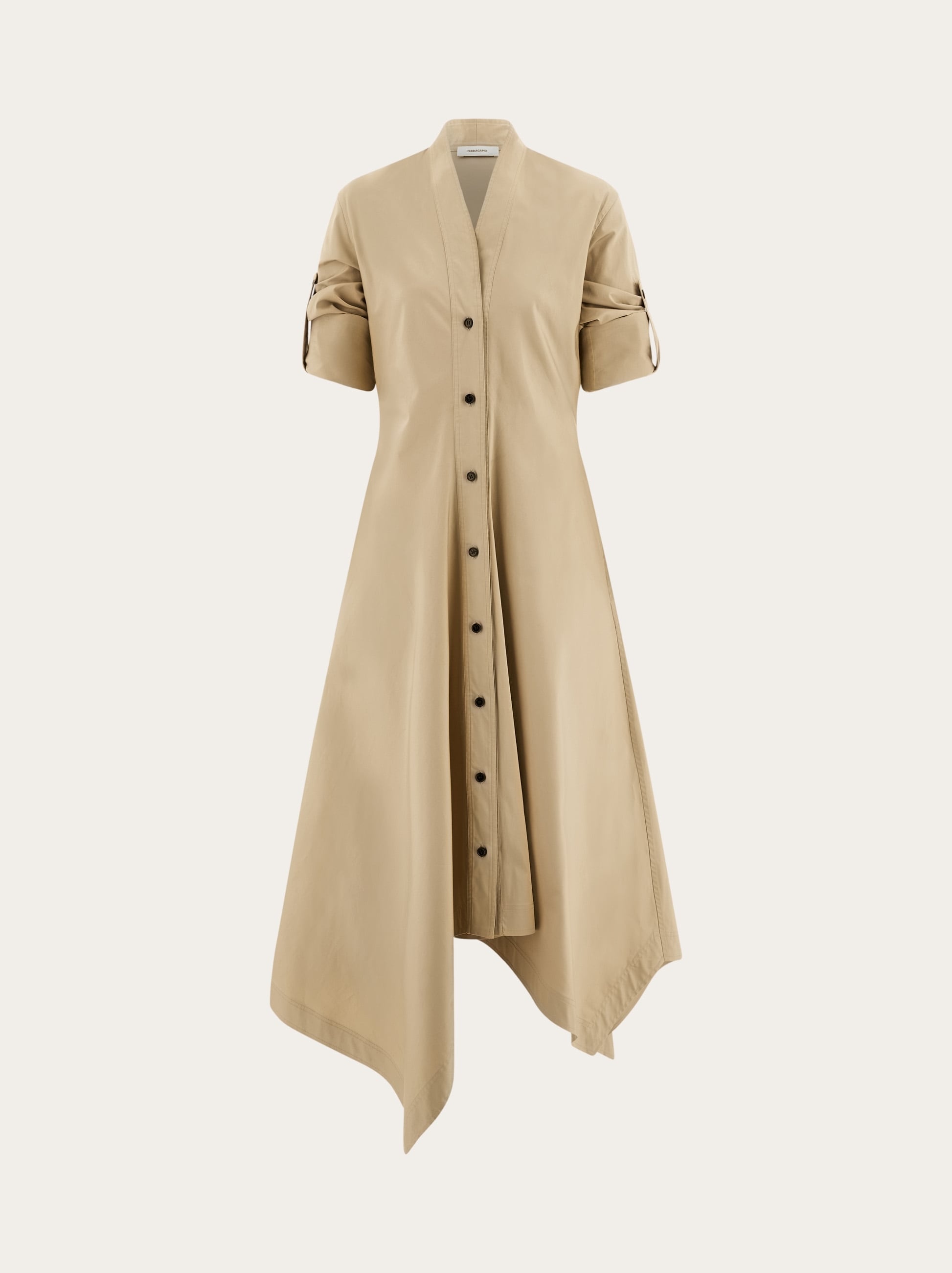Shirt dress with handkerchief hem - 8