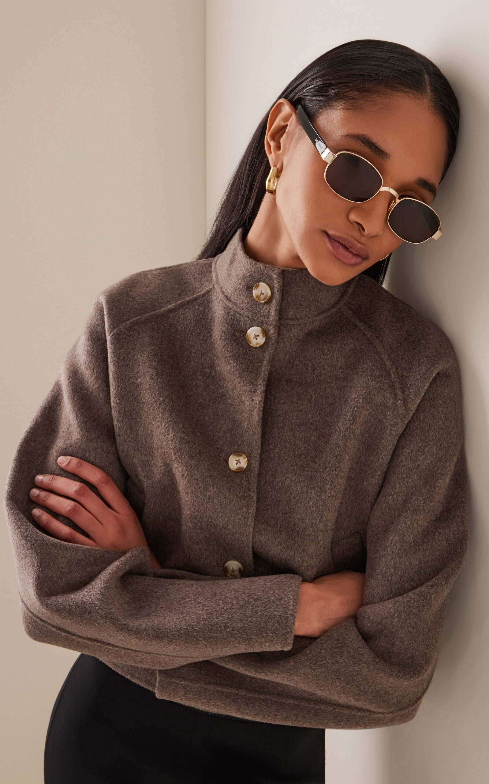 Round-Frame Metal Sunglasses brown - 2