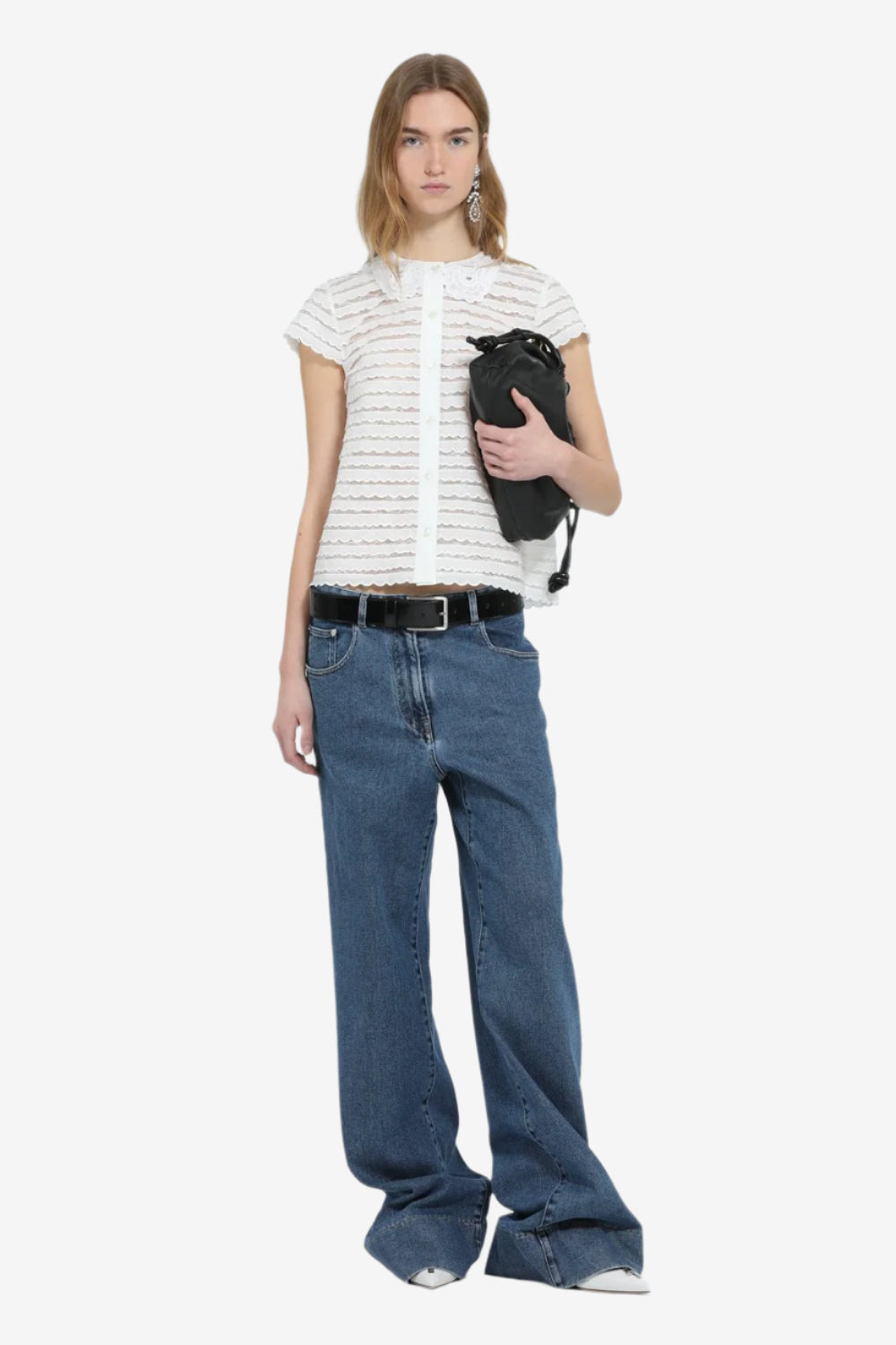 RELAXED FIT DENIM TROUSERS - 4