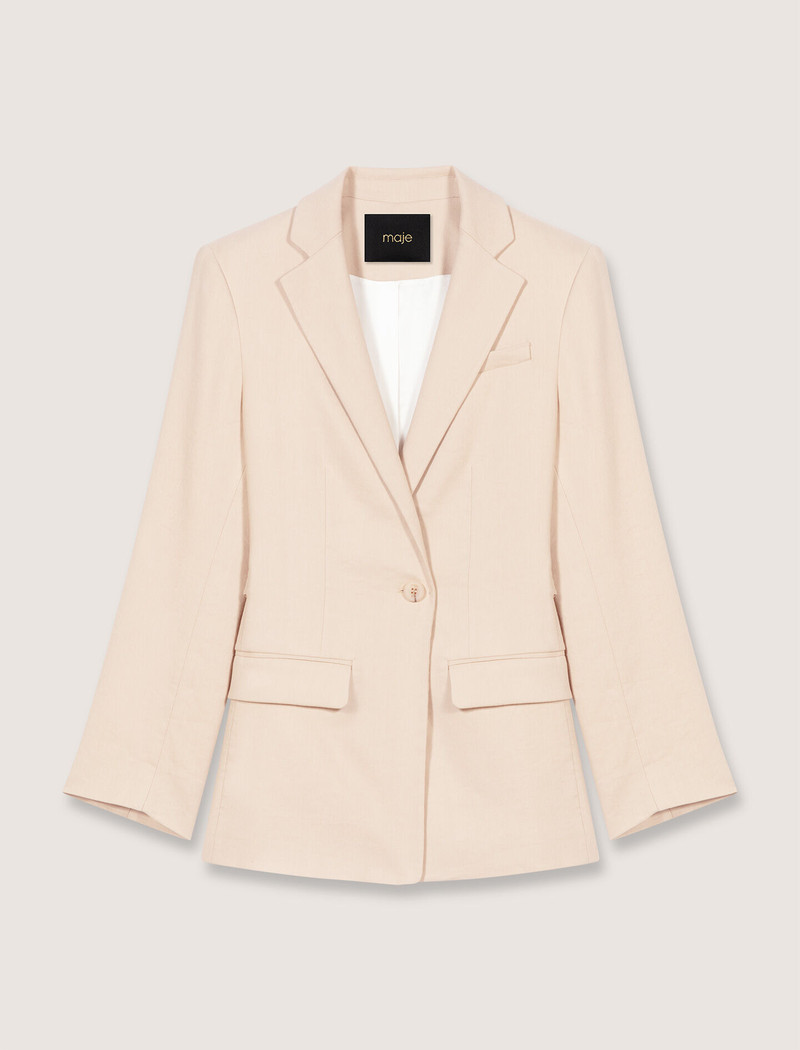 Linen blend blazer 1
