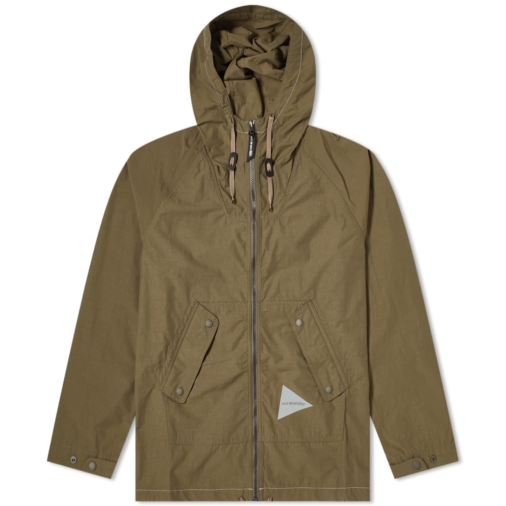 And Wander Nylon Taffeta Hooded Jacket - 1