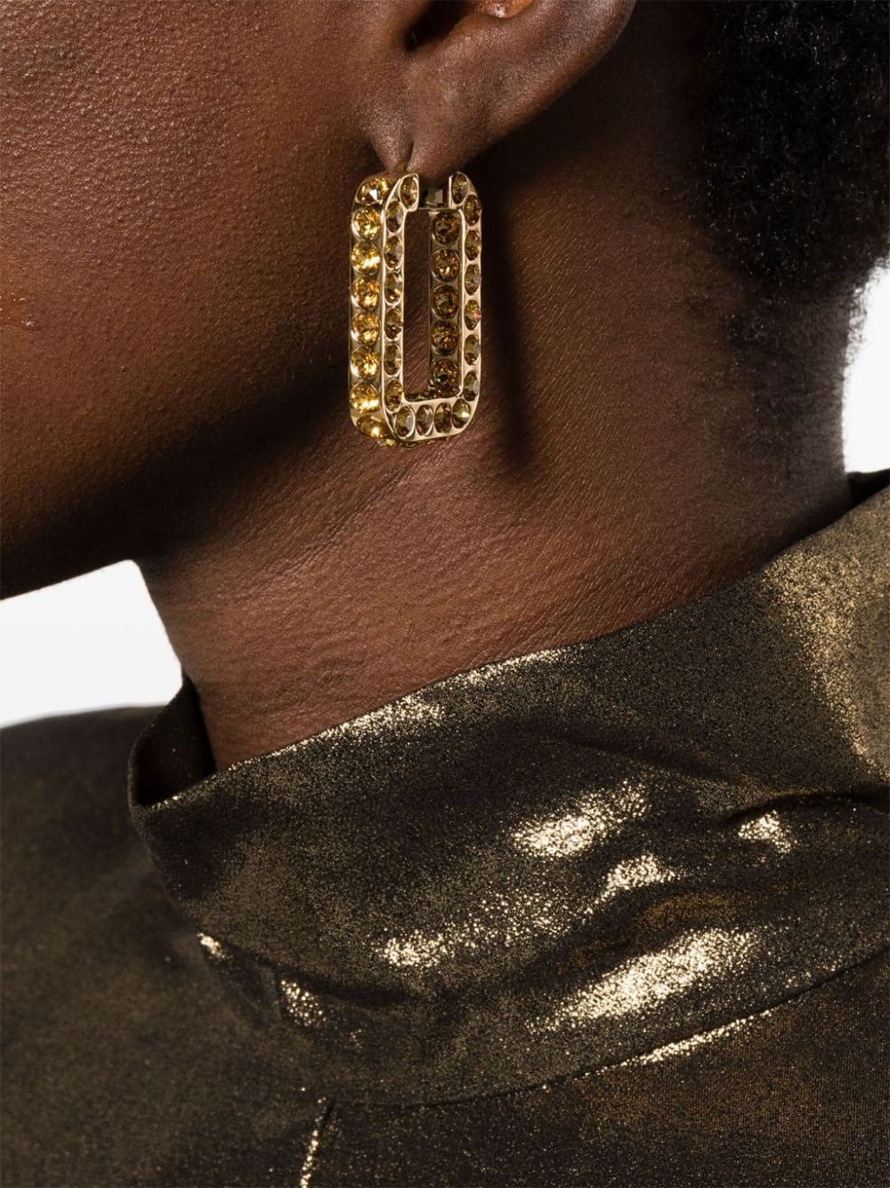 Charlotte crystal-embellished hoop earrings - 2