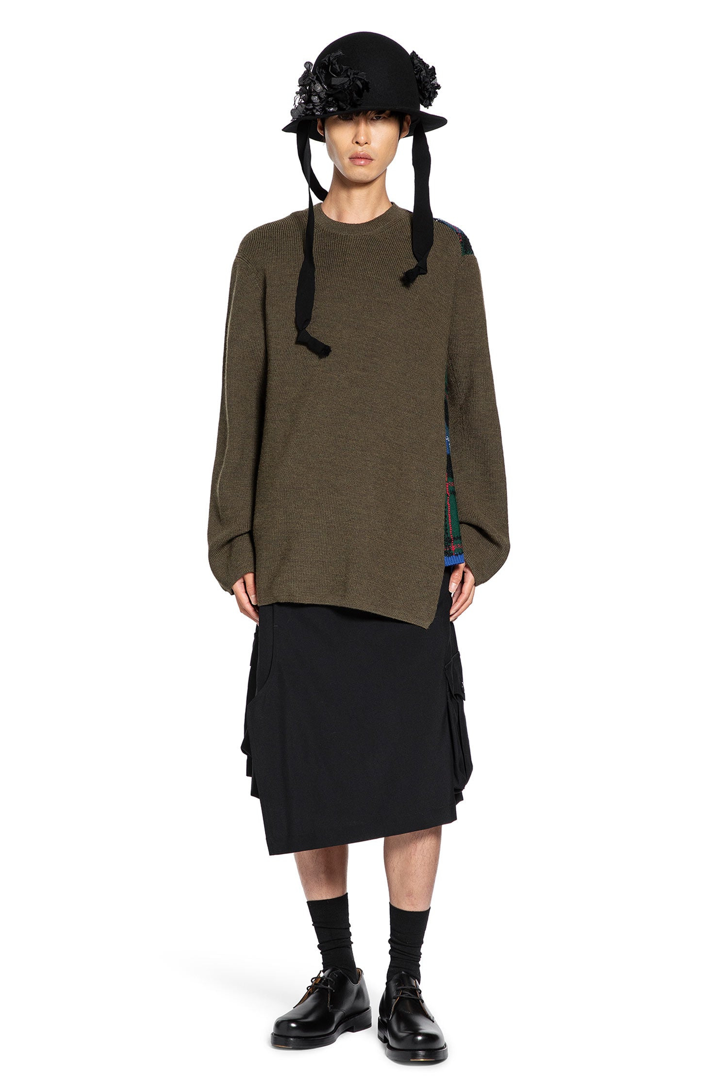 Asymmetric Paneled Sweater - 5