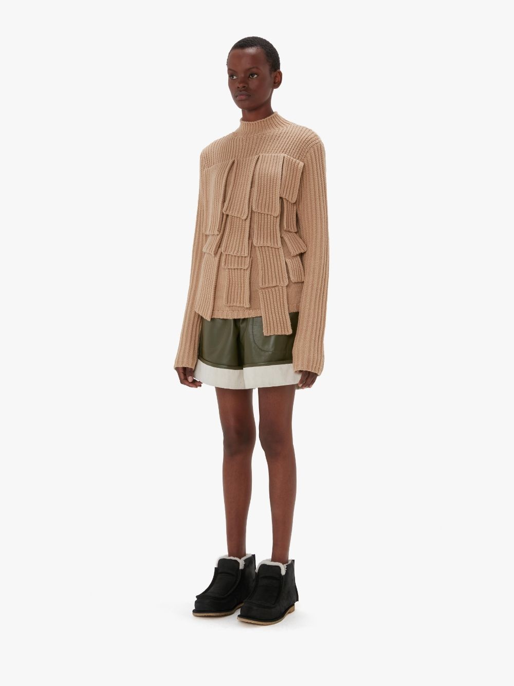 PANELLED FLAP SWEATER - 4