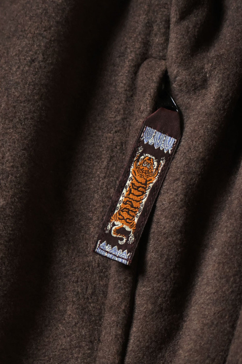 Kapital Reverse Fleece BIG High Neck SWT - Brown outlook