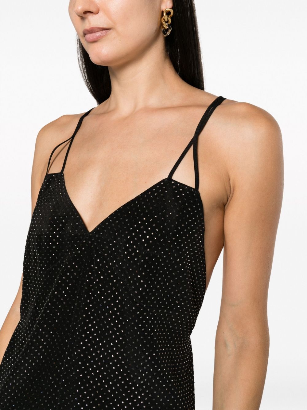 Rohana rhinestone silk minidress - 5
