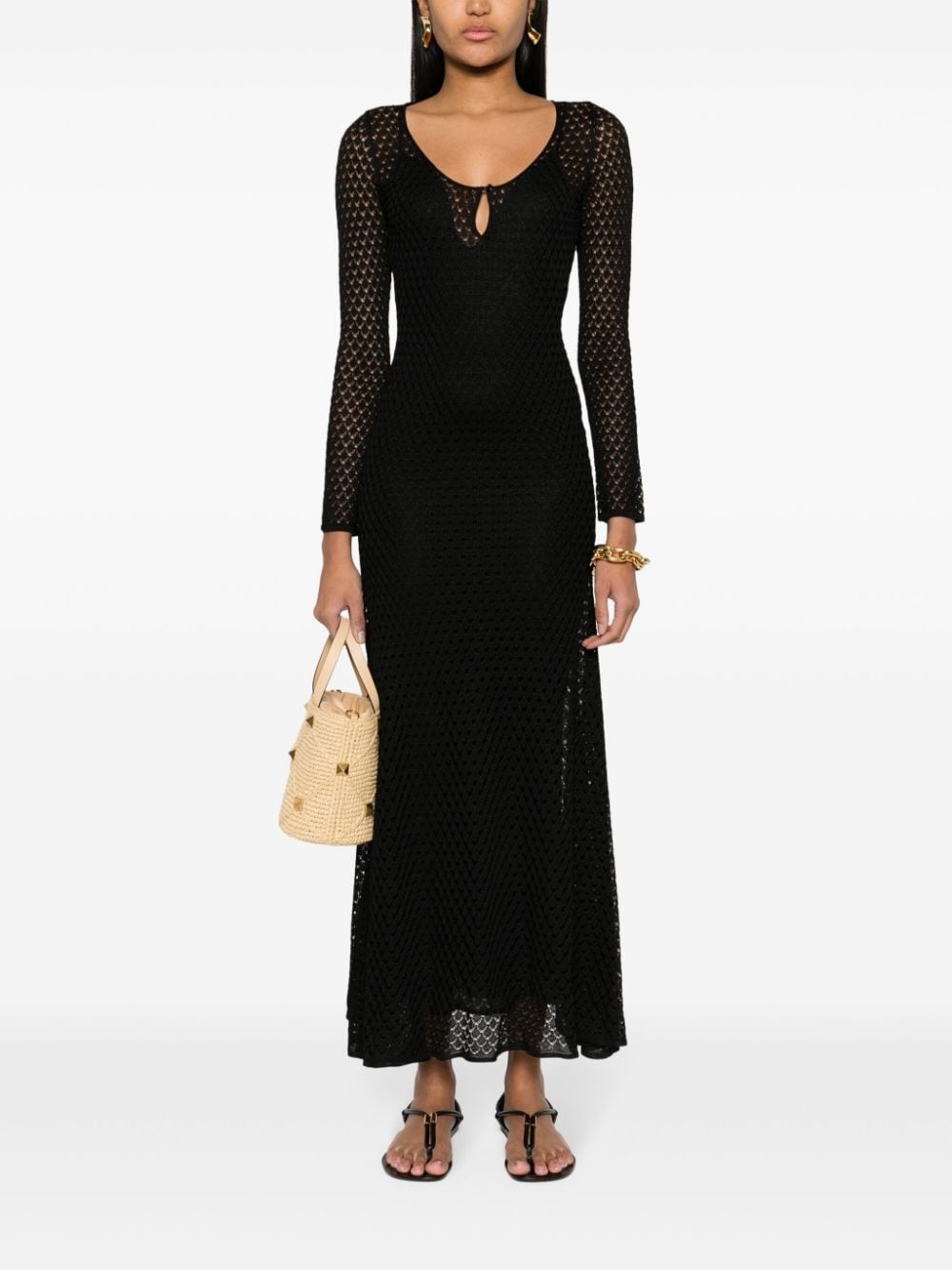 crochet-knit dress - 2