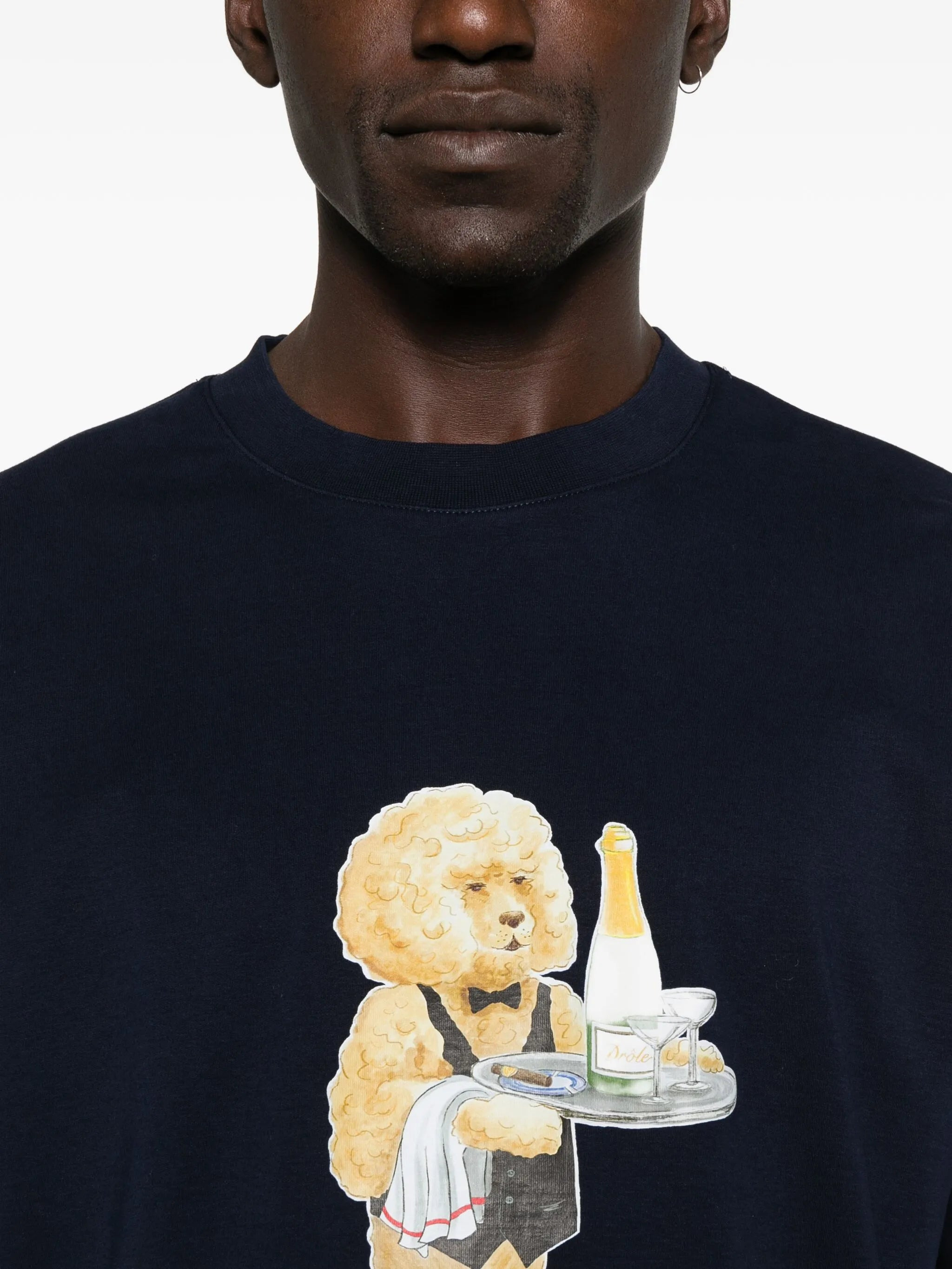 Drole De Monsieur Poodle-print T-shirt - 3