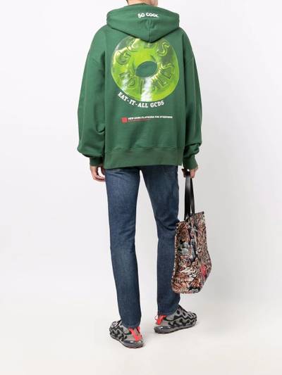 GCDS donut logo drawstring hoodie outlook