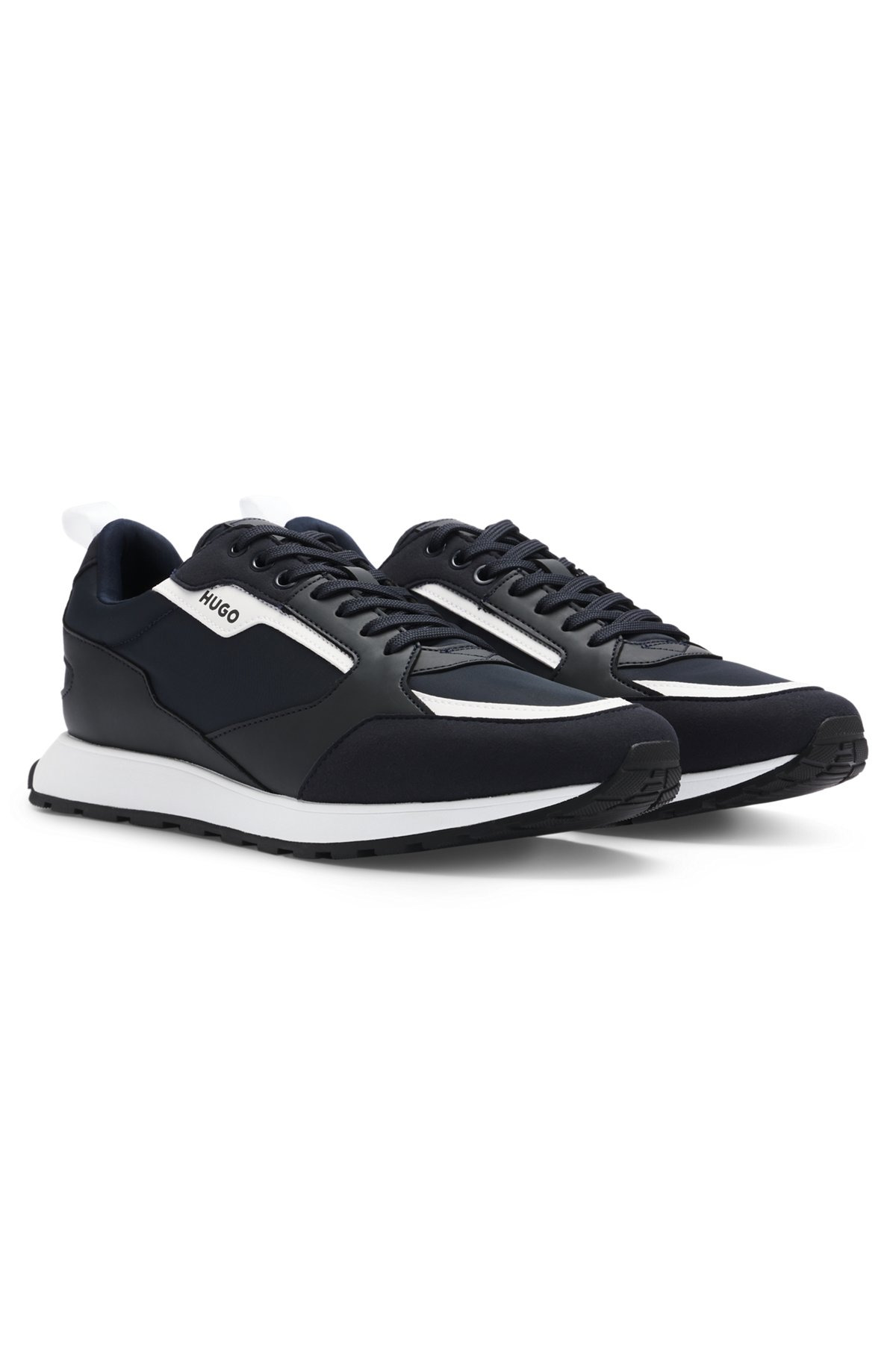 MIXED-MATERIAL TRAINERS WITH BRANDED ACCENTS - 2
