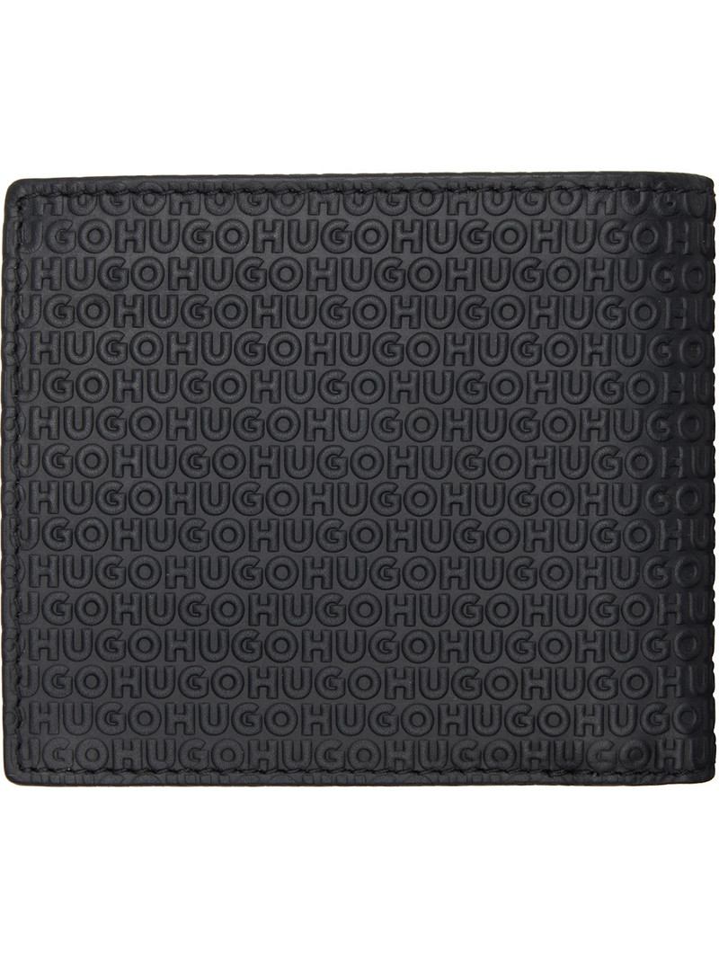 HUGO Black Embossed Logo Wallet outlook