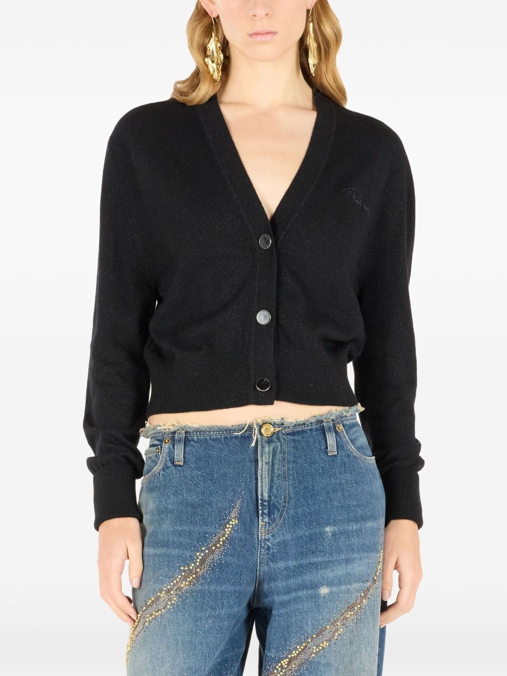 cropped button-up cardigan - 3