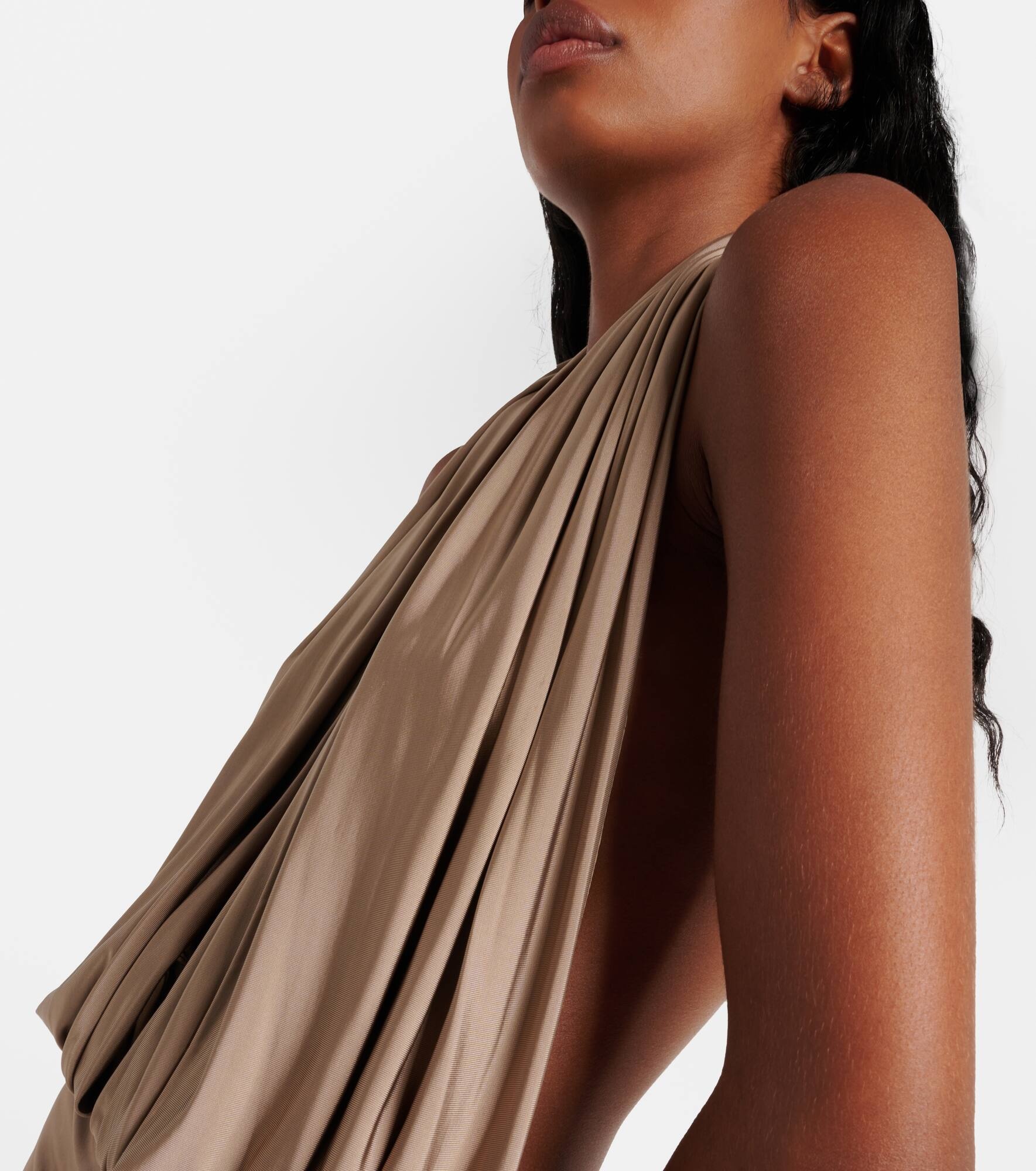 Open-back jersey midi dress - 5