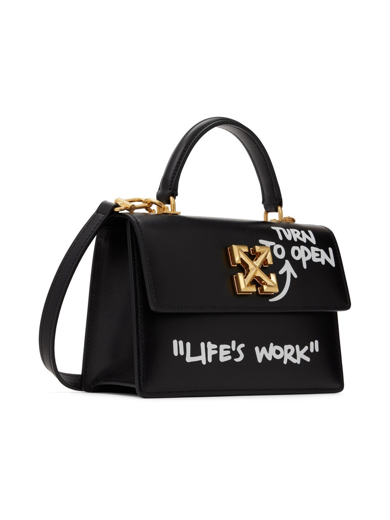 Off-White Black Jitney 1.4 Quote Top Handle Bag outlook