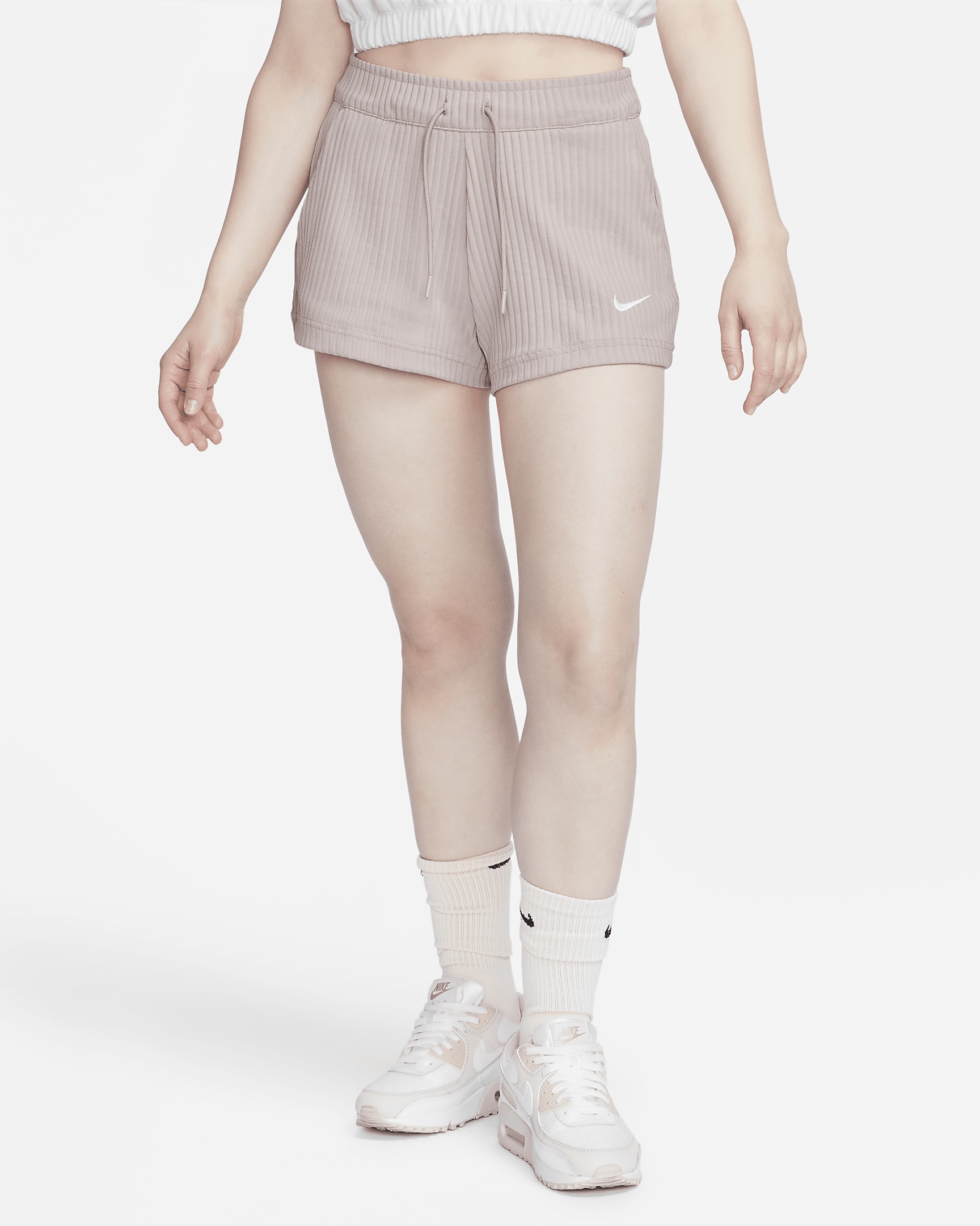 Nike Sportswear Women's High-Waisted Ribbed Jersey Shorts - 1