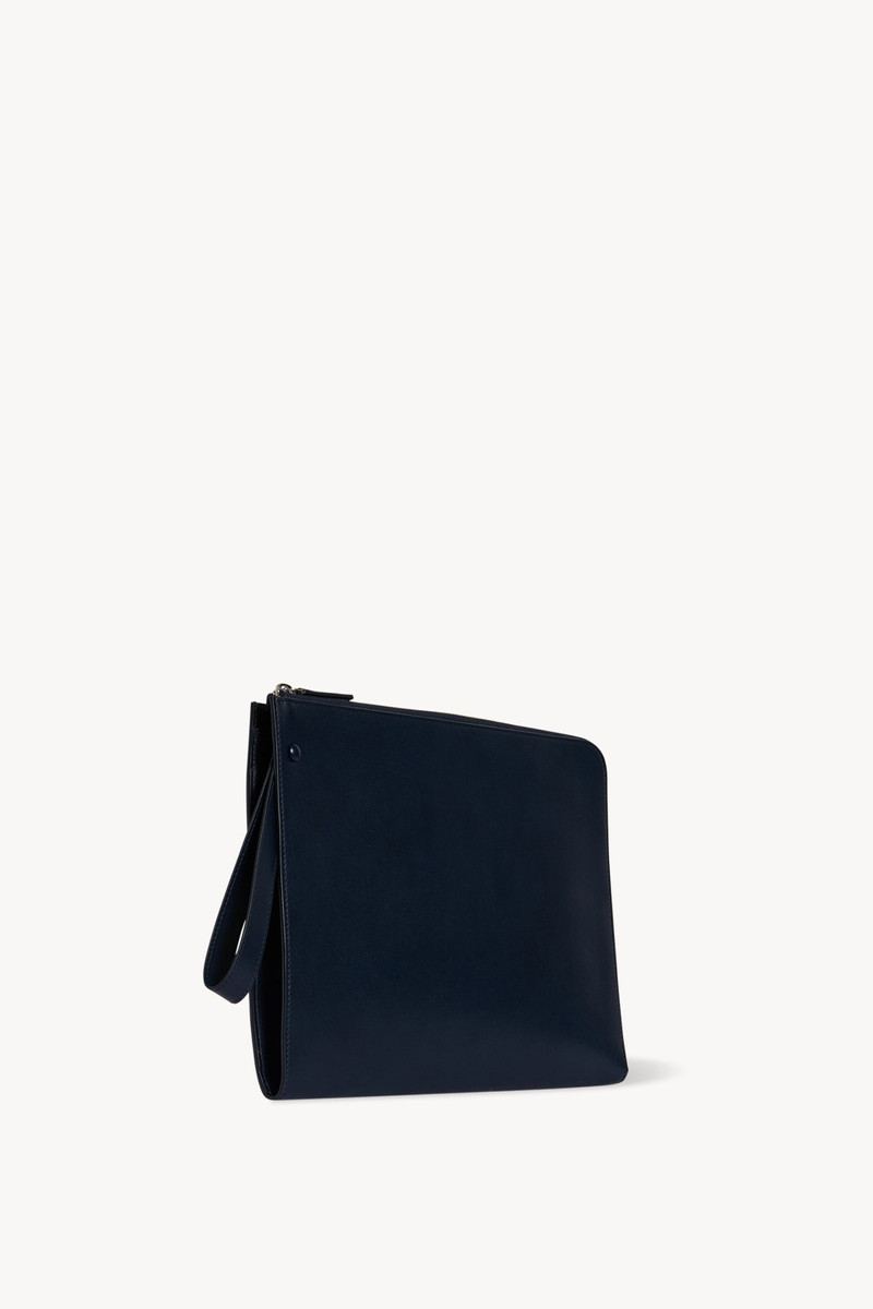 The Row Large Portfolio Wristlet in Leather outlook