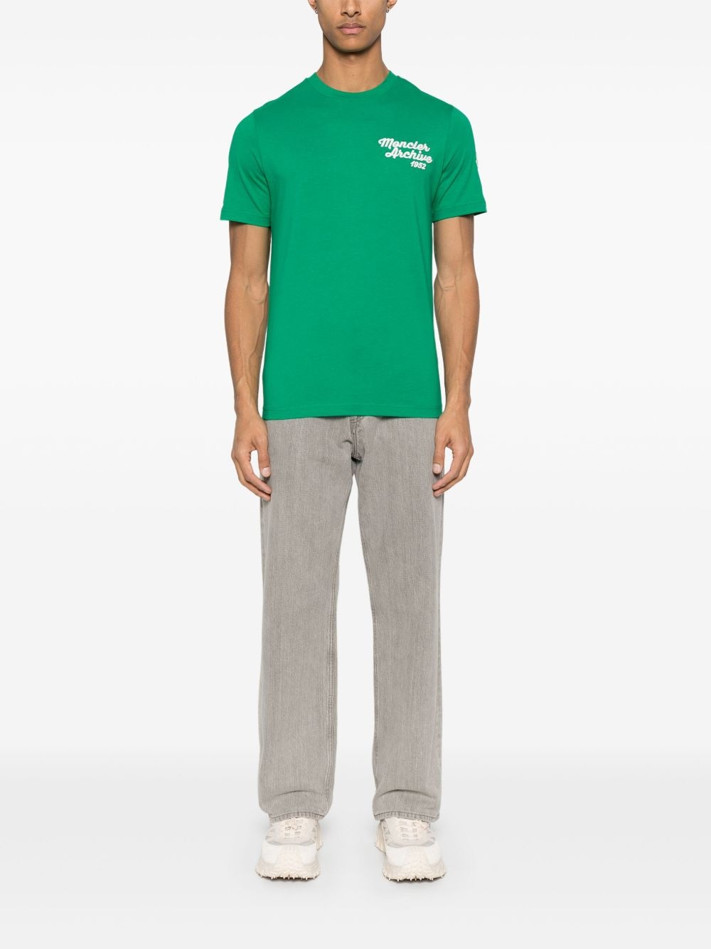 logo-embroidered cotton T-shirt - 2
