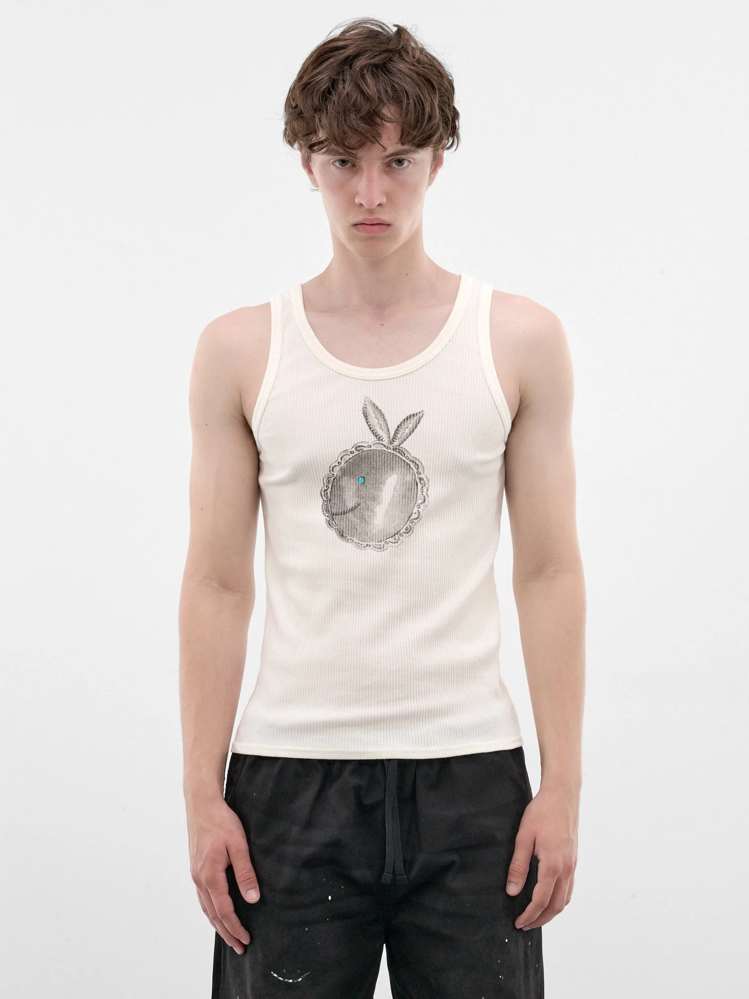 White Fruit Graphic Tank Top - 1